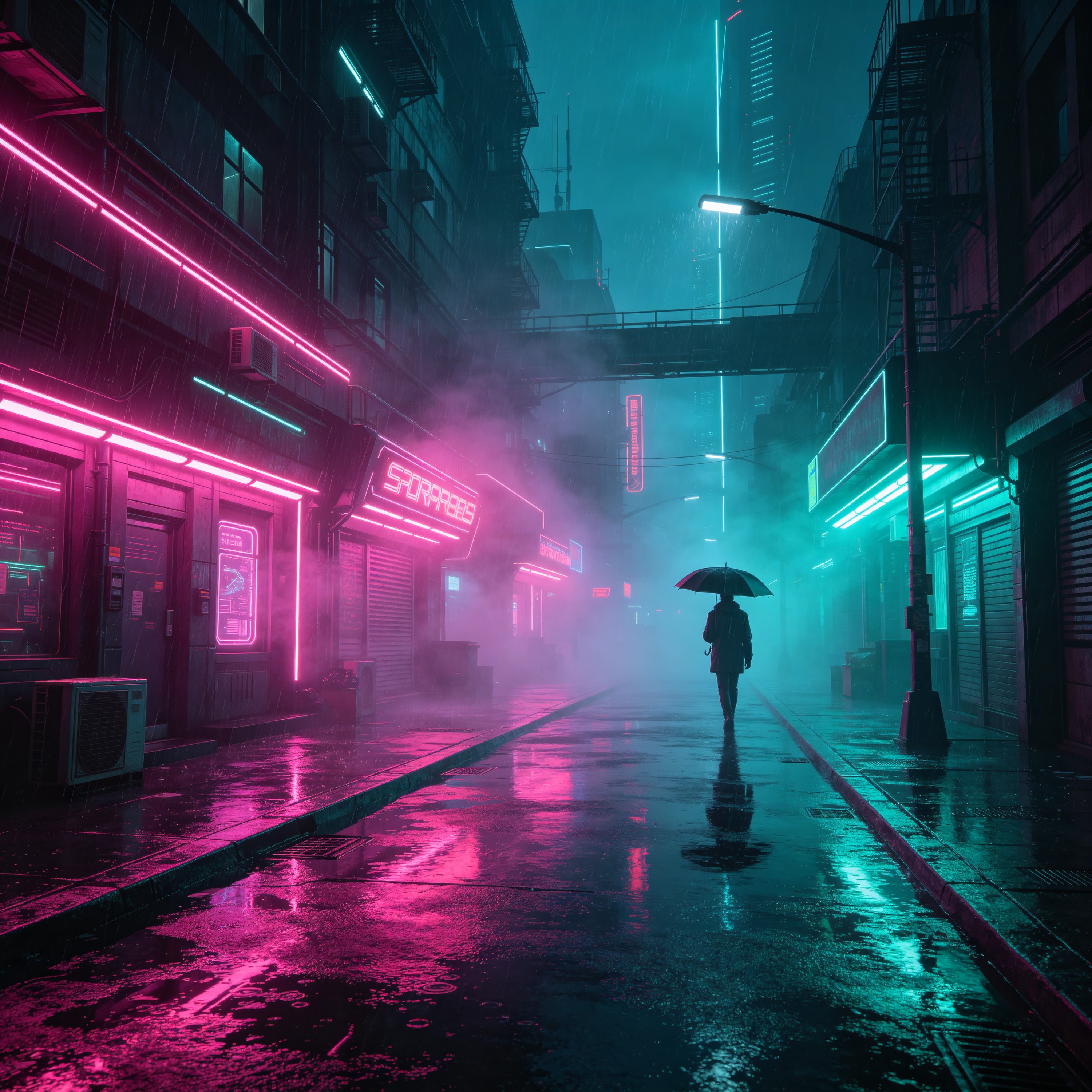 rain-soaked street