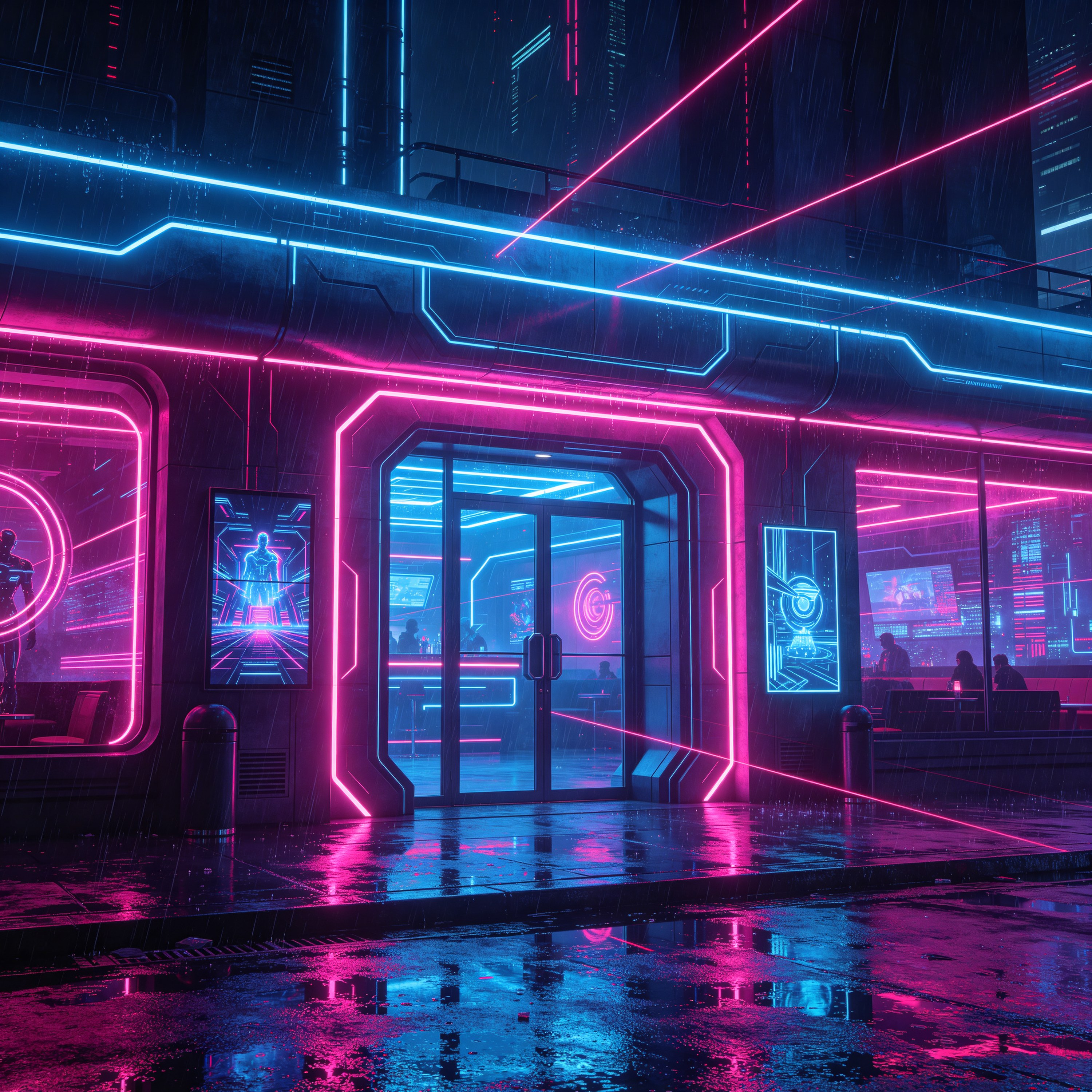 futuristic nightclub