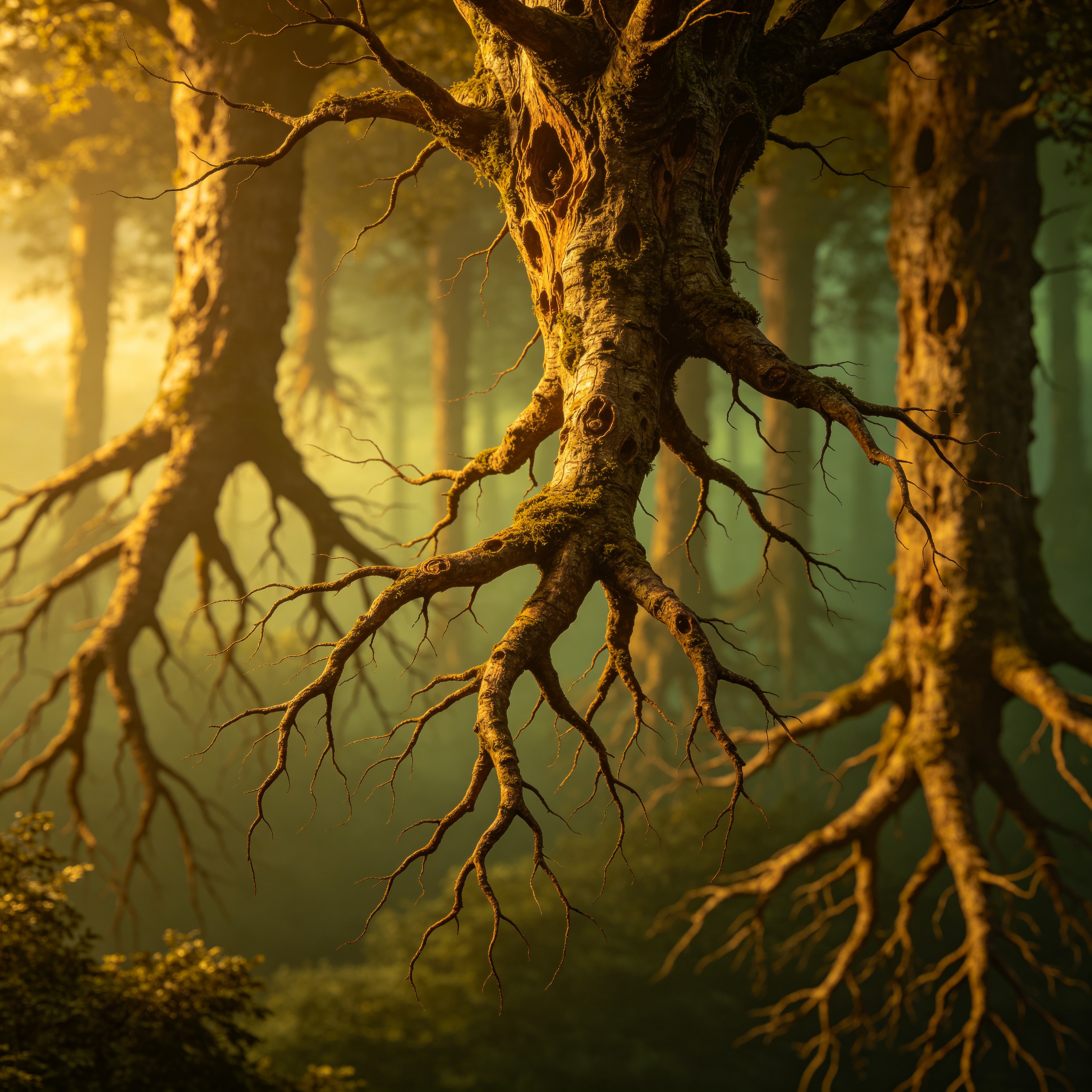 a forest where trees