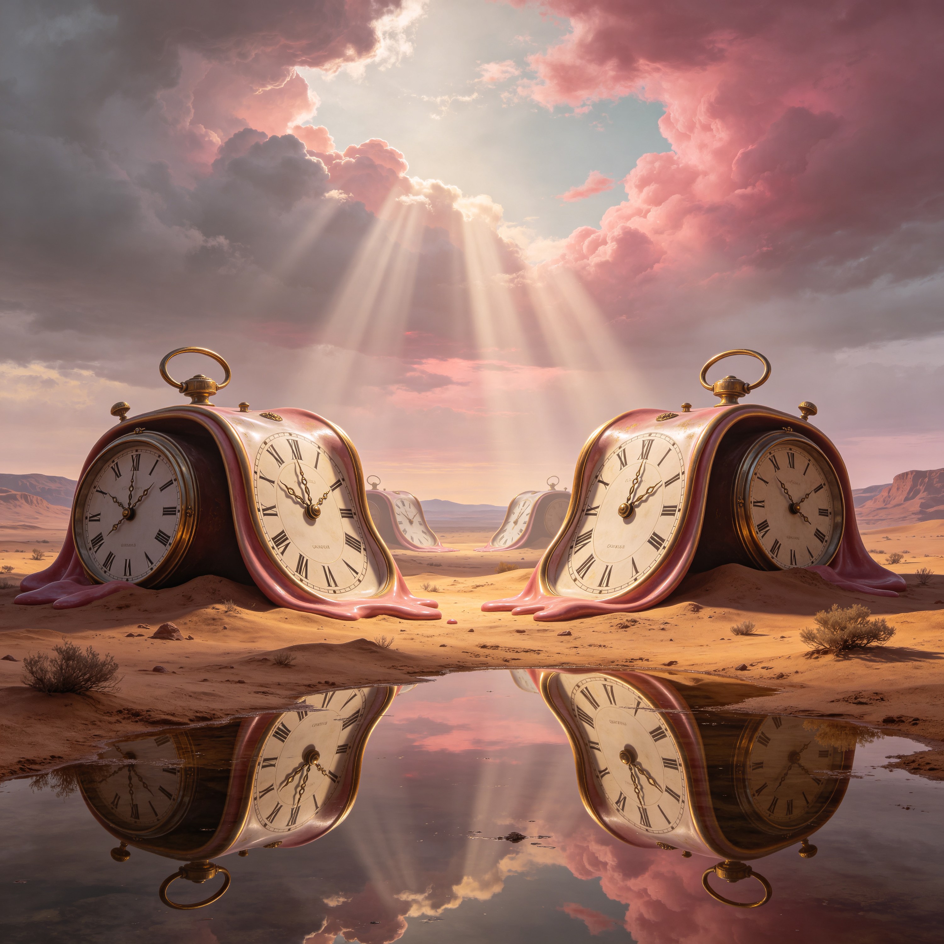 melting clocks drape