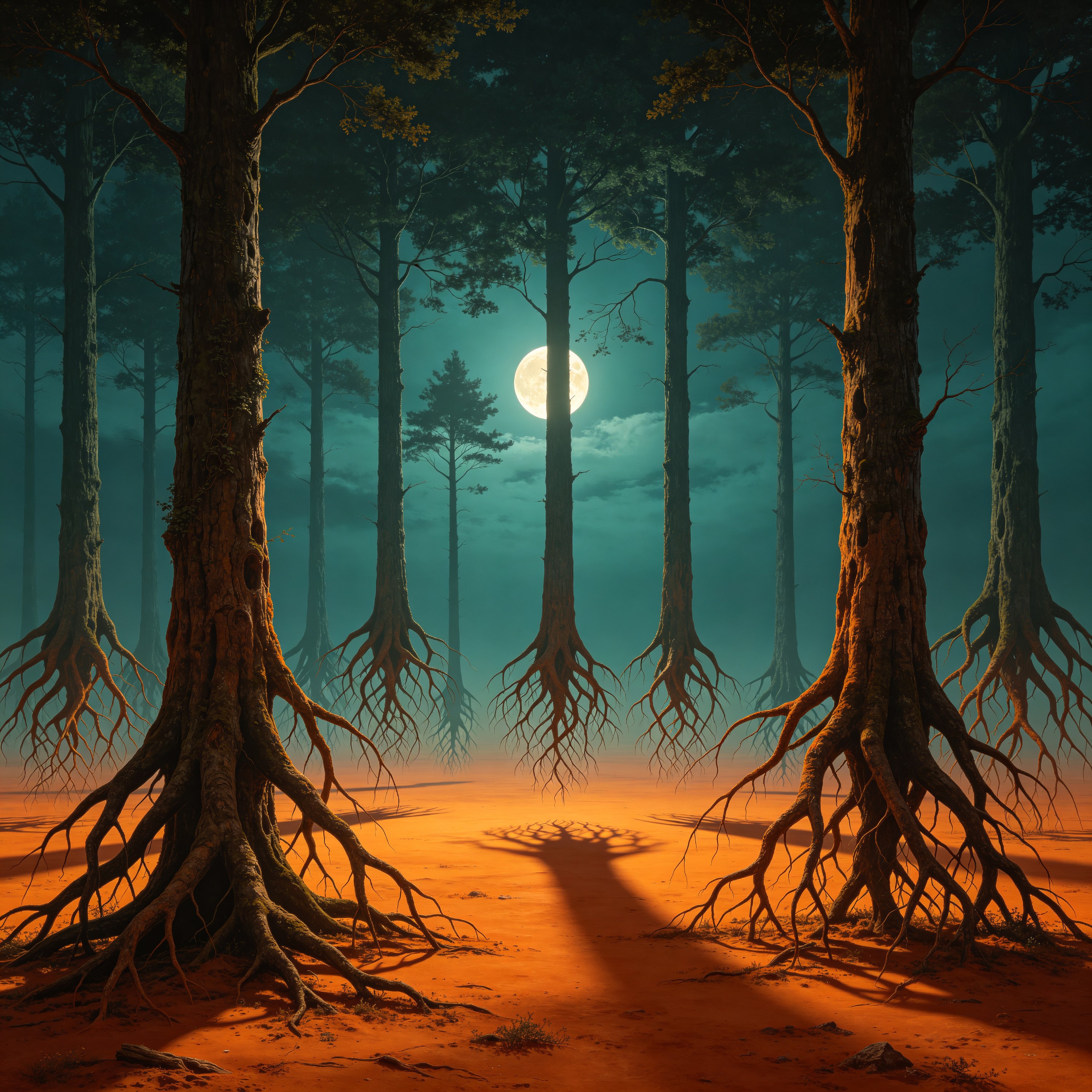 a forest where trees