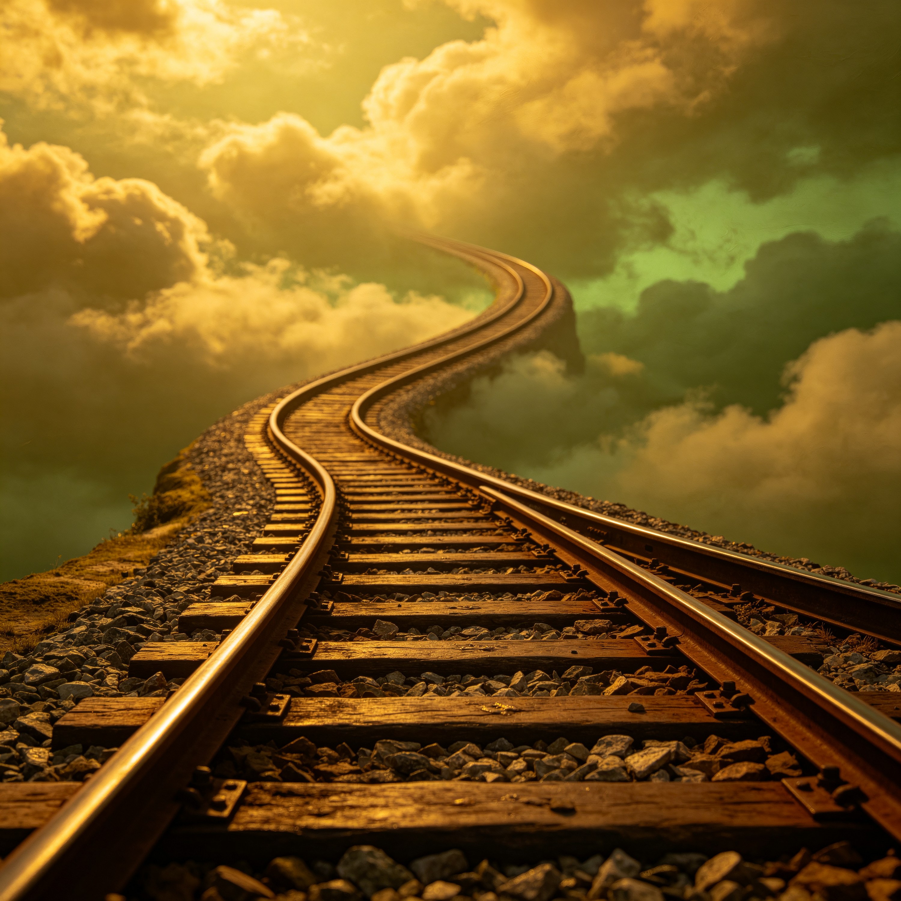 a train track that c