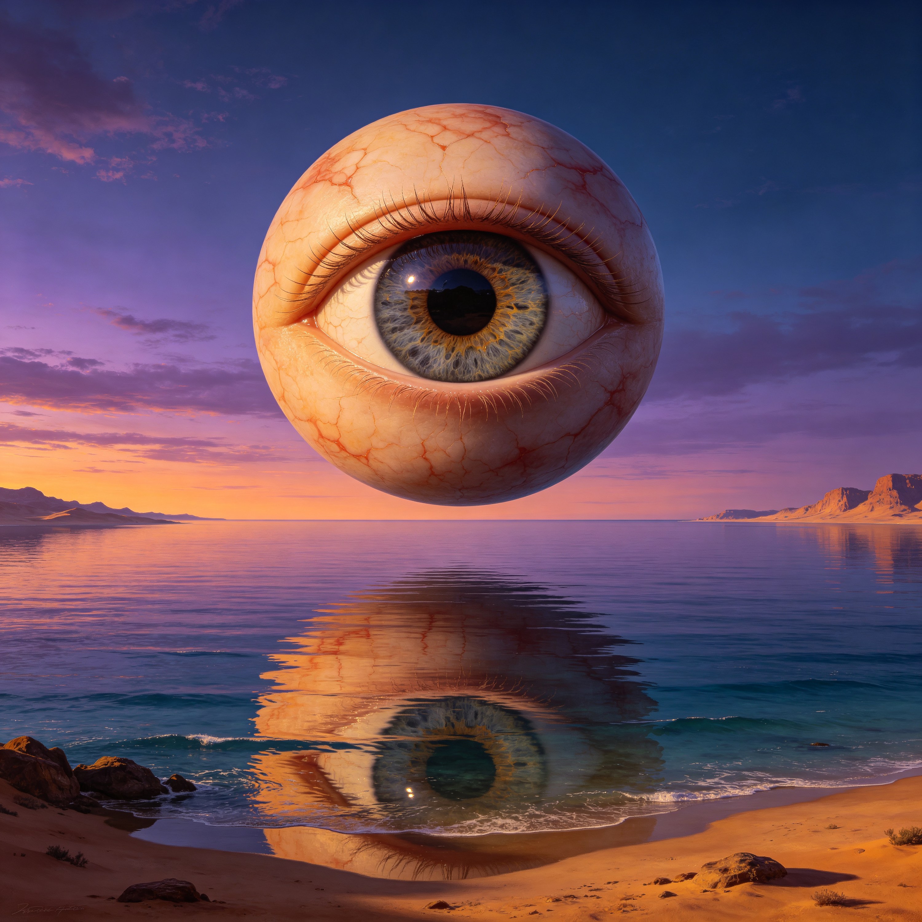 giant floating eye h