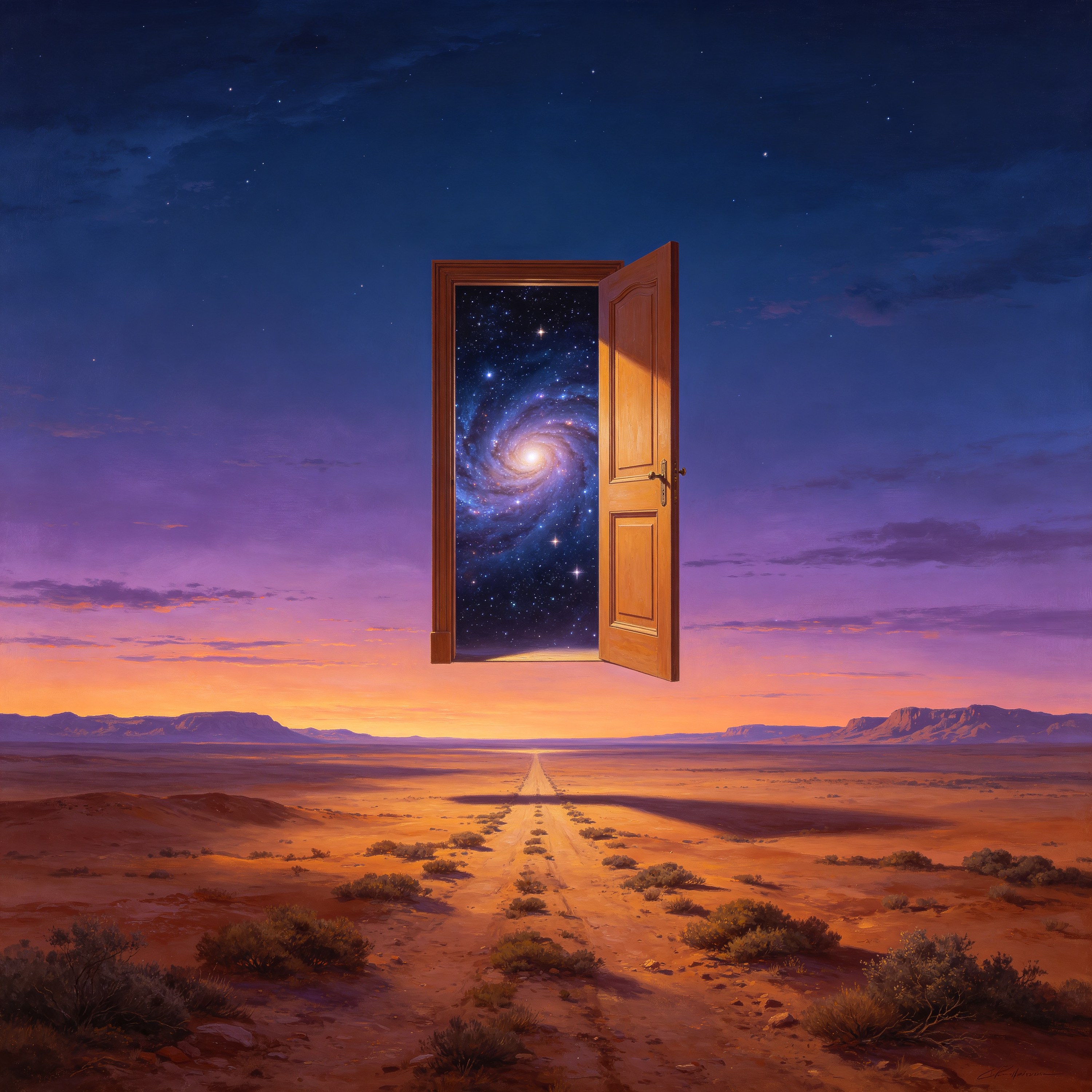 a door floating