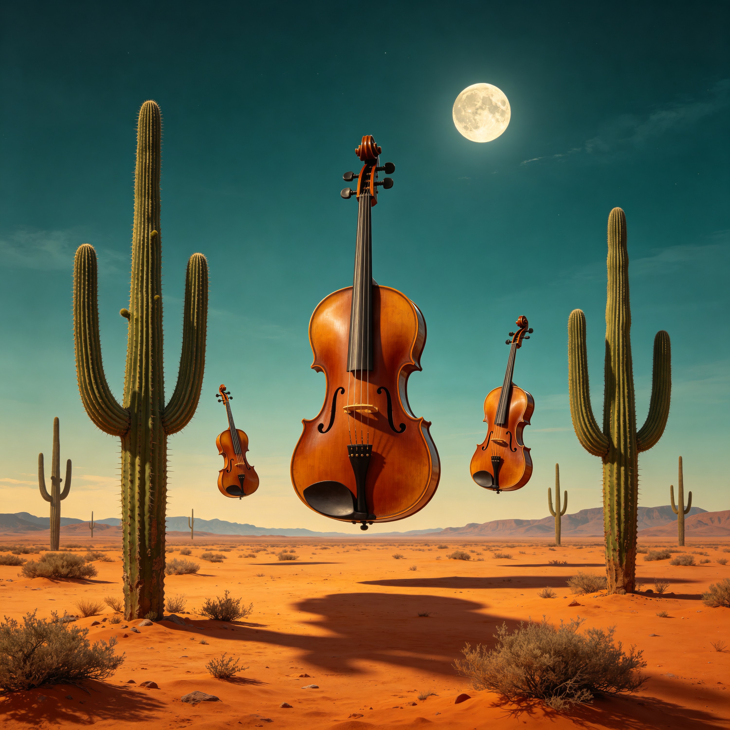 a desert where cacti