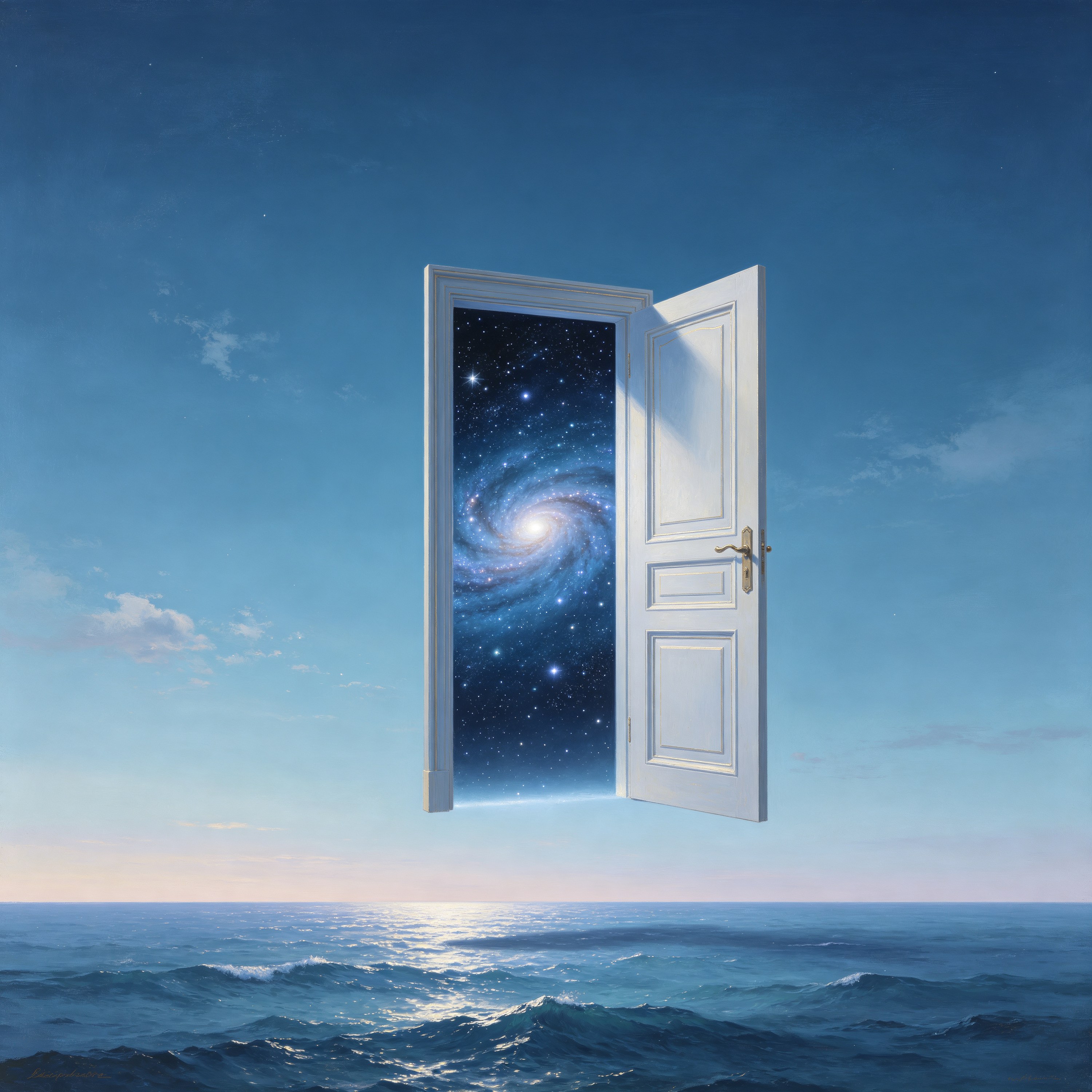 a door floating