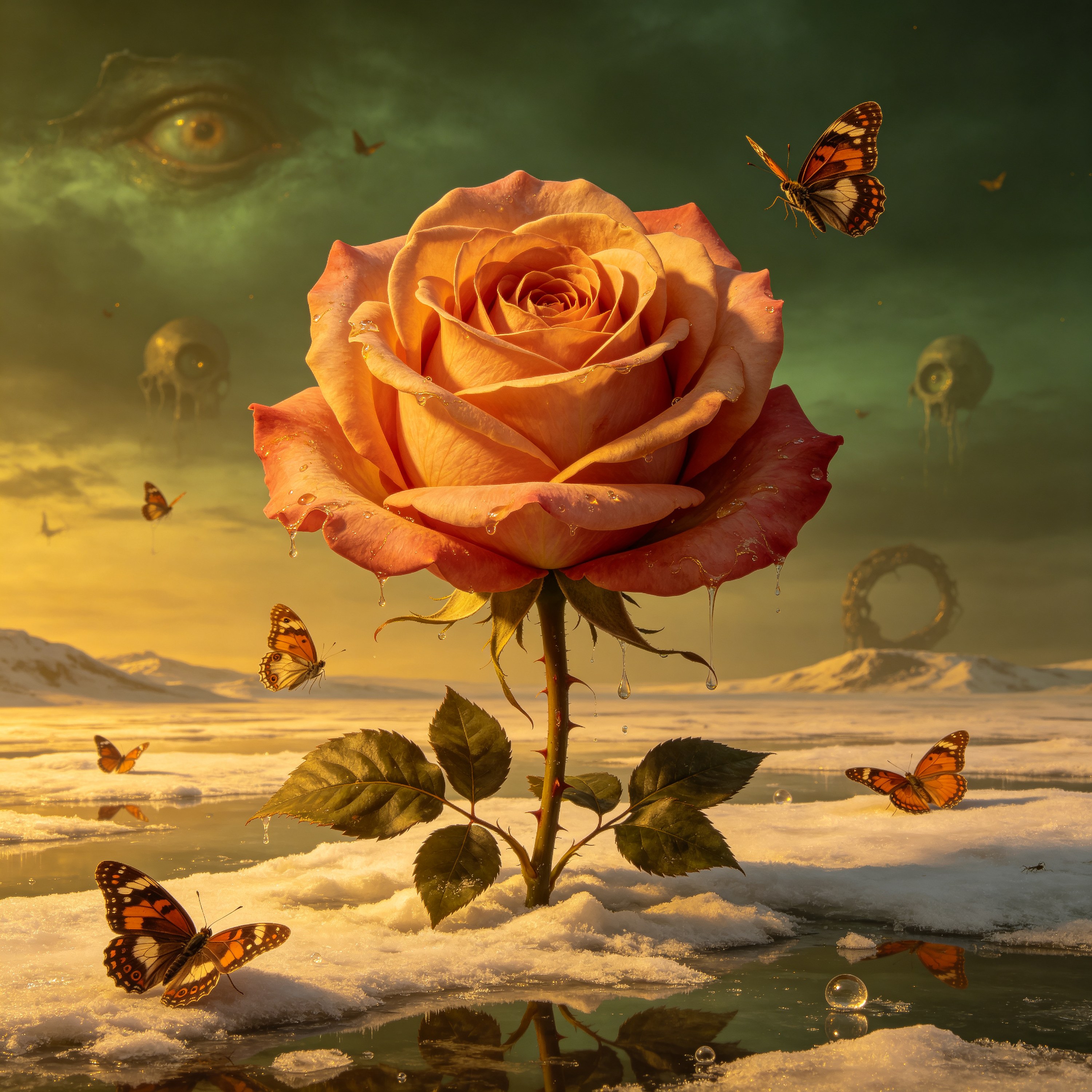 a giant rose bloomin