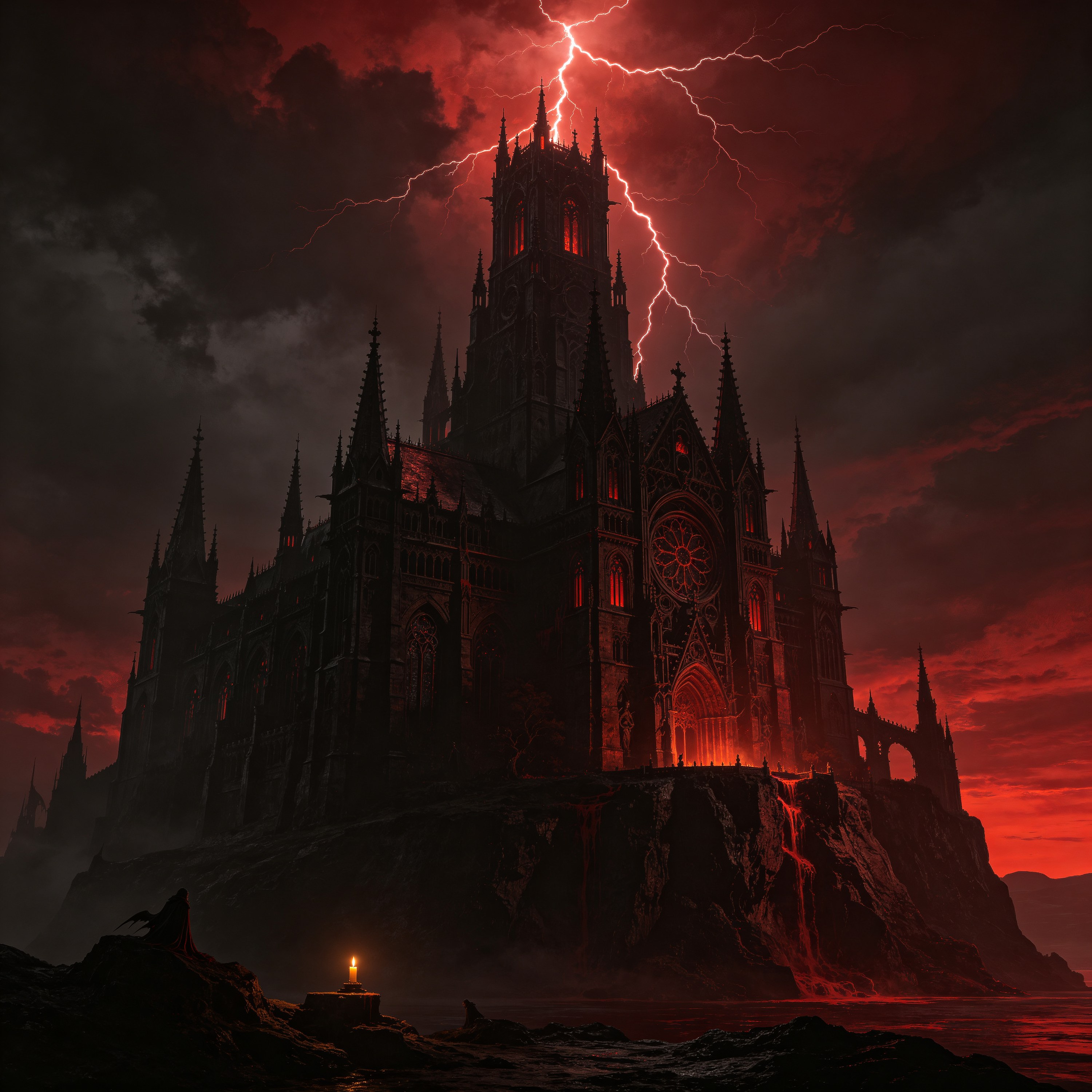 a gothic castle on a
