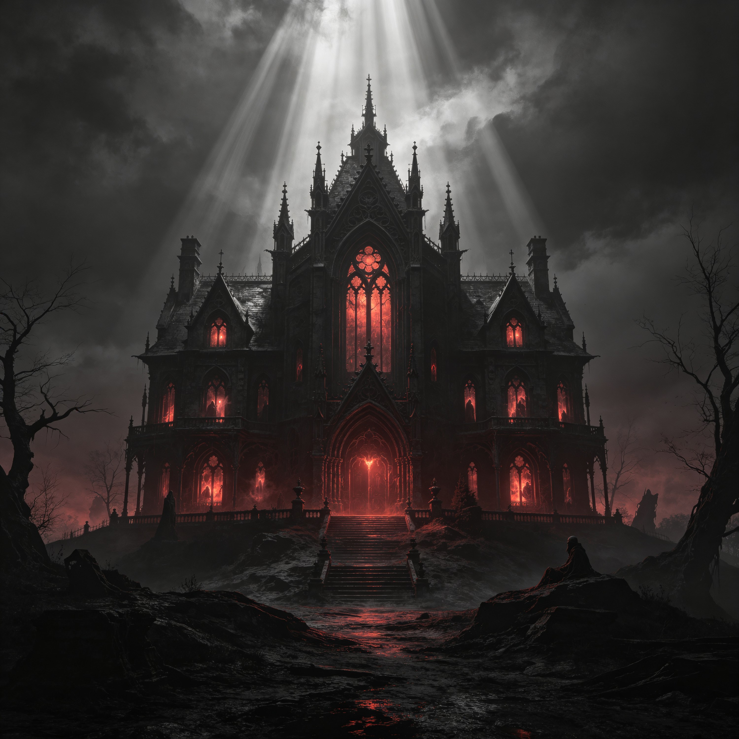 a haunted mansion on