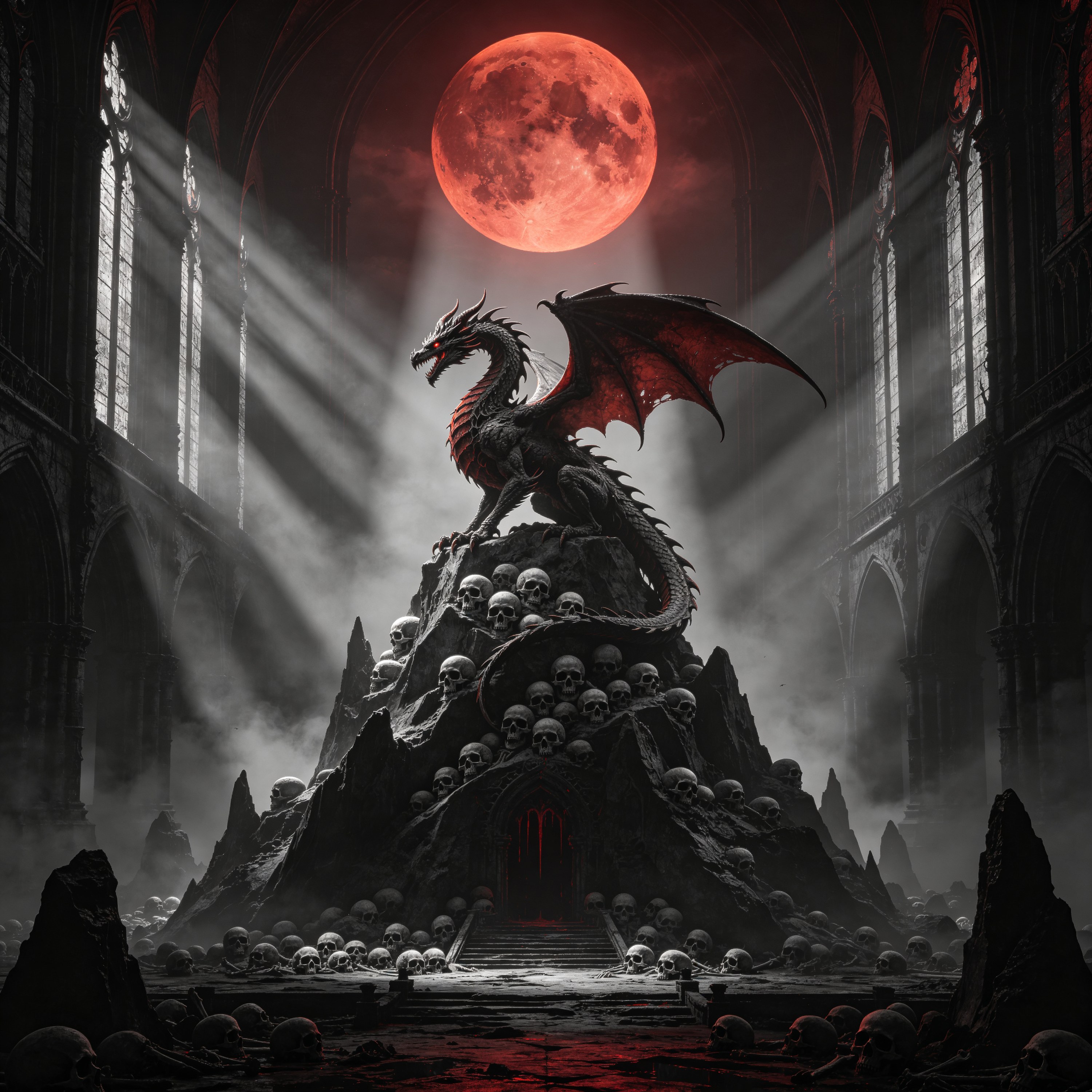 a dragon perched on