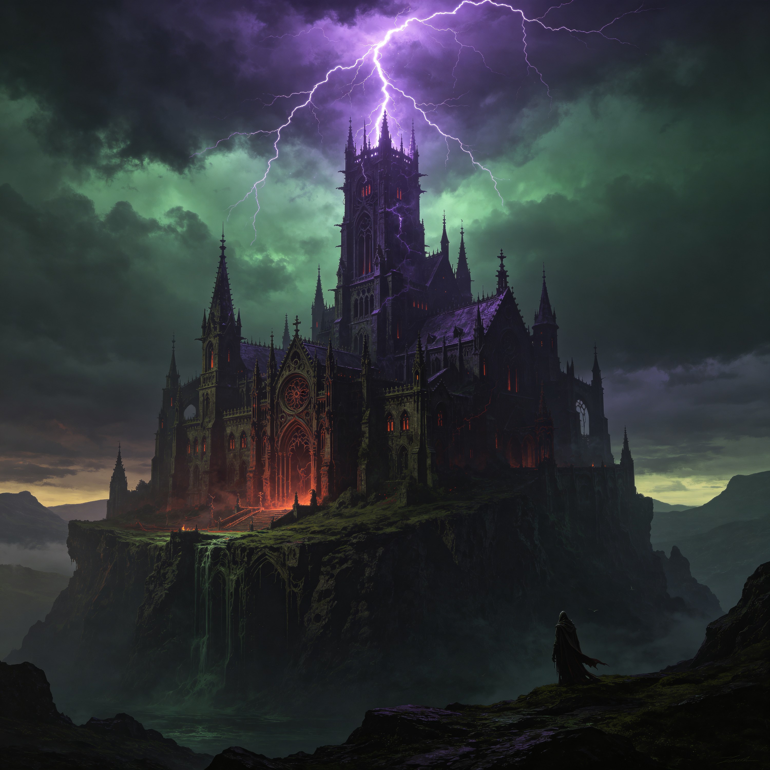 a gothic castle on a