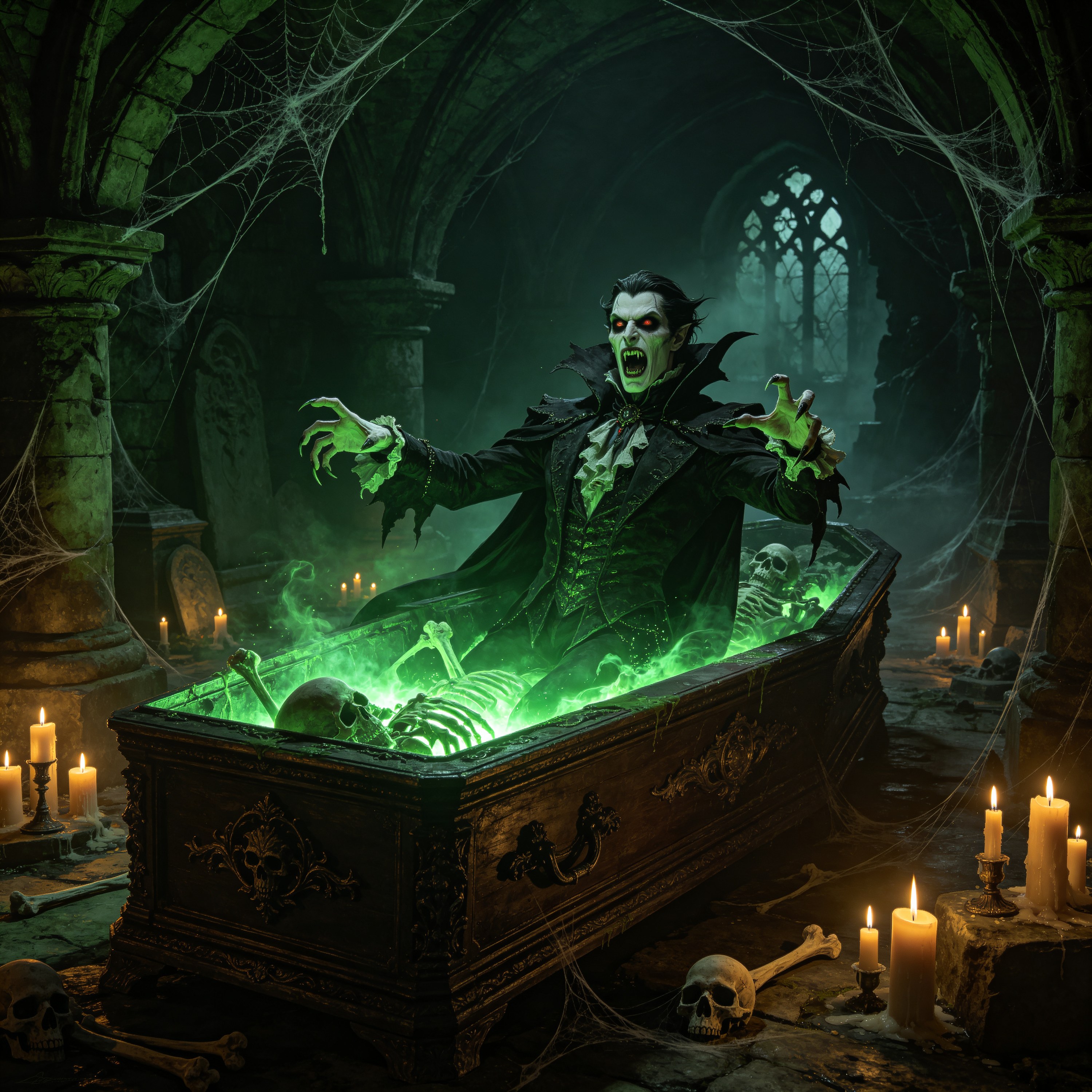 a vampire emerging f