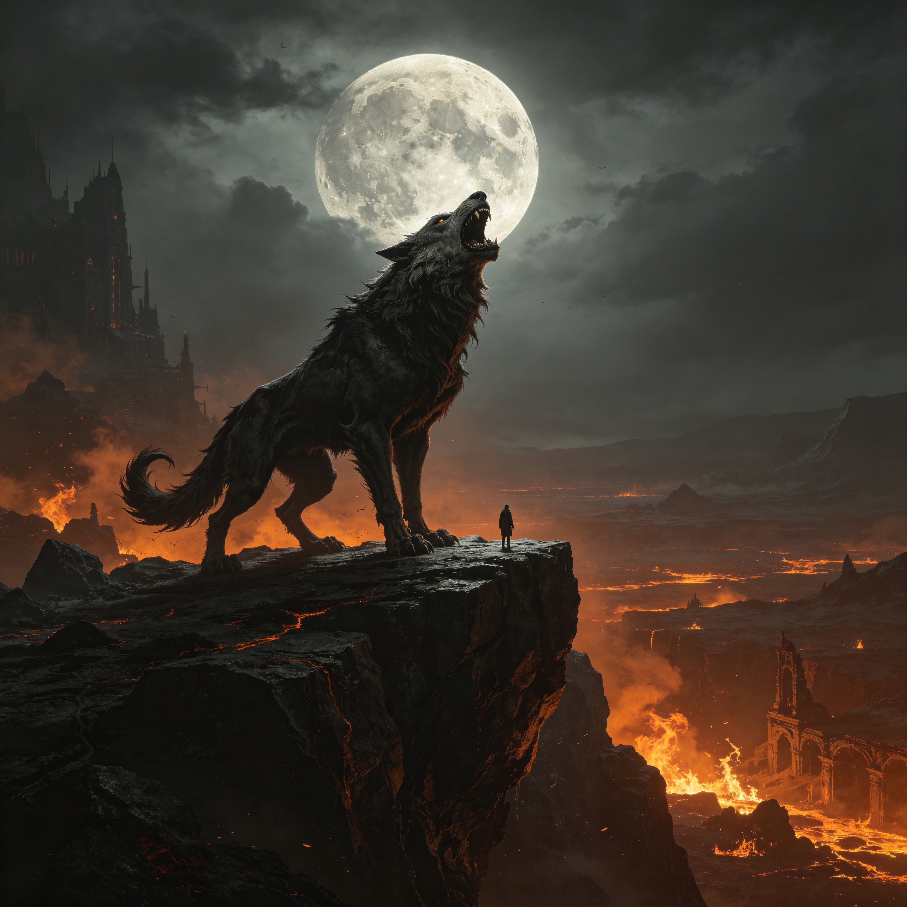 a werewolf howling a