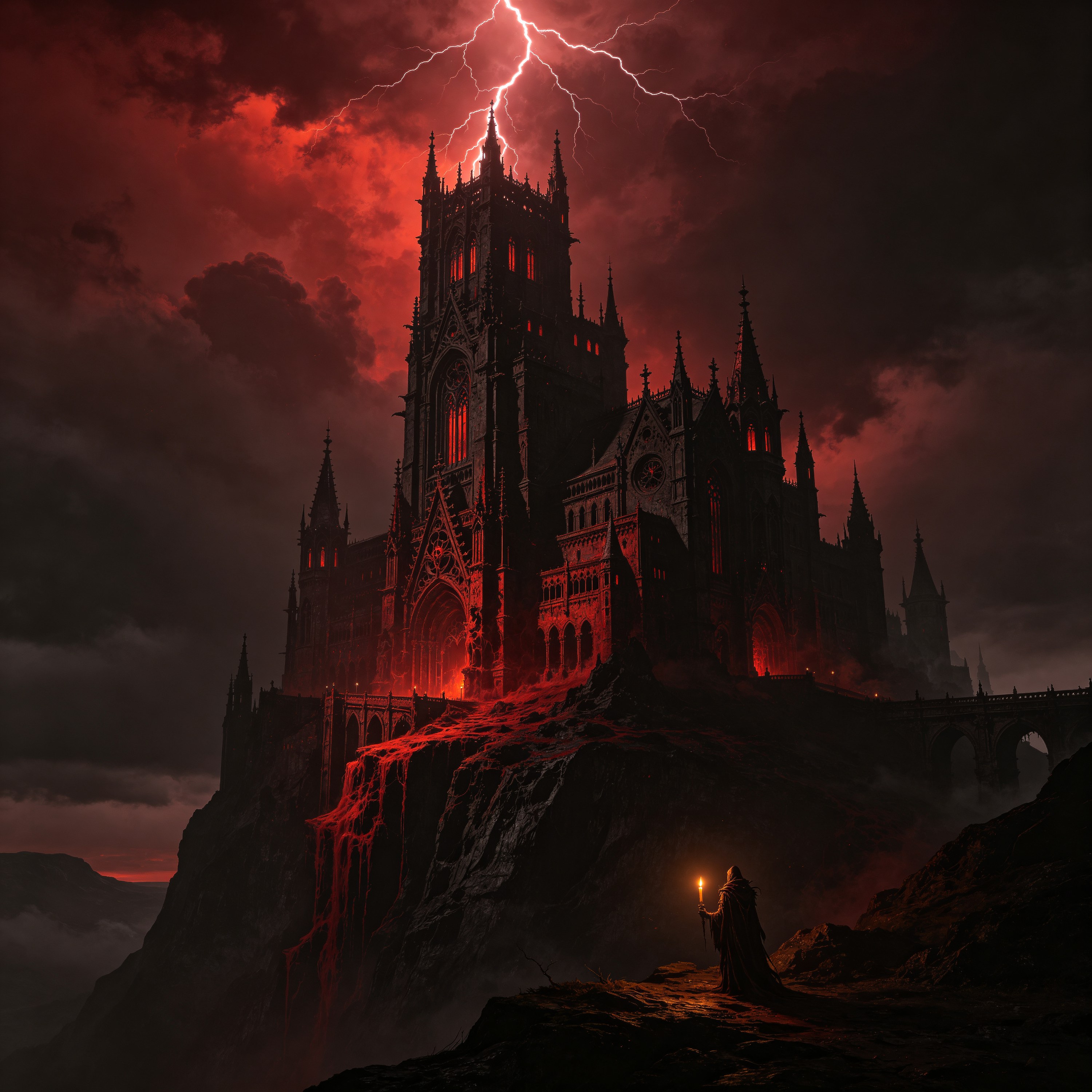 a gothic castle on a