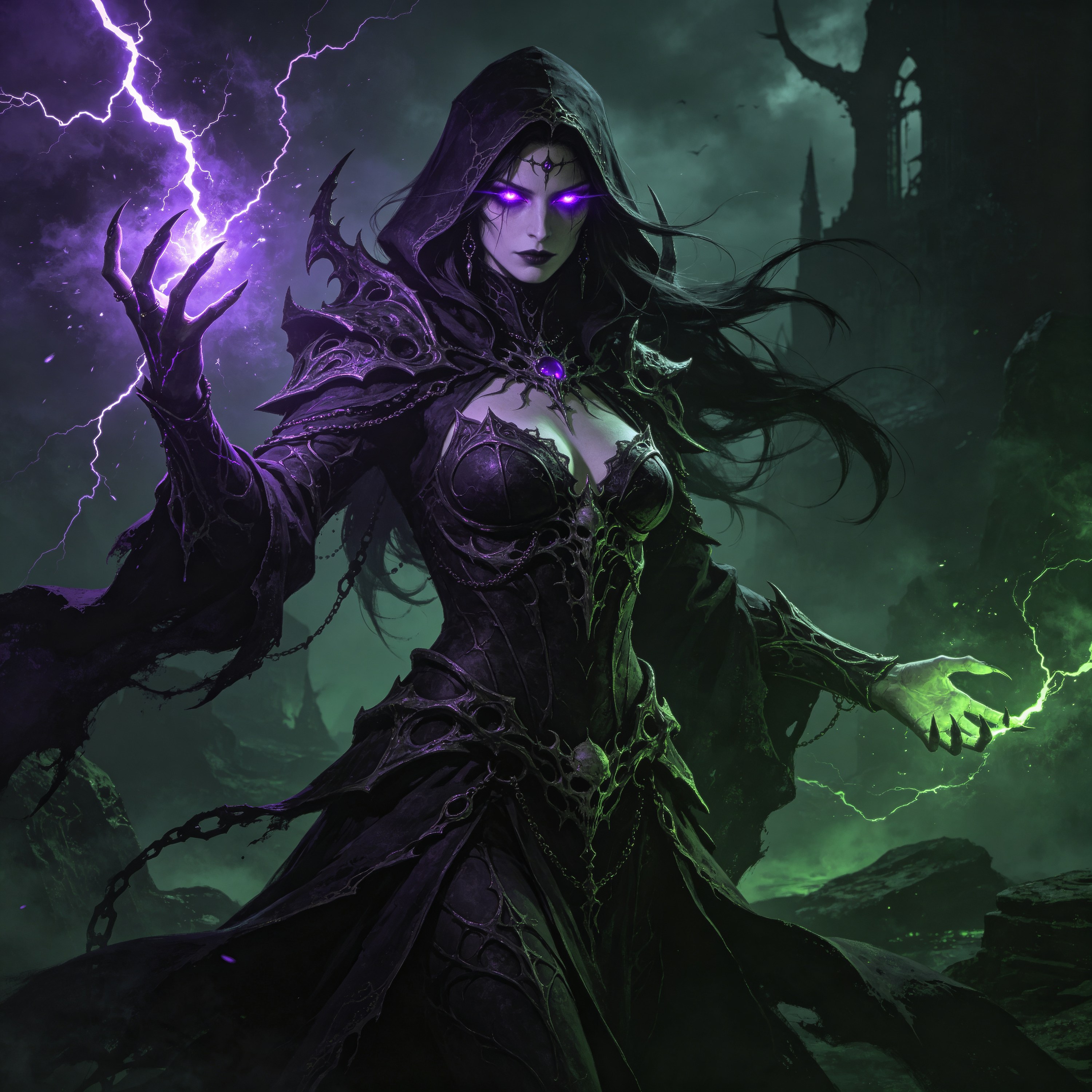 a dark sorceress