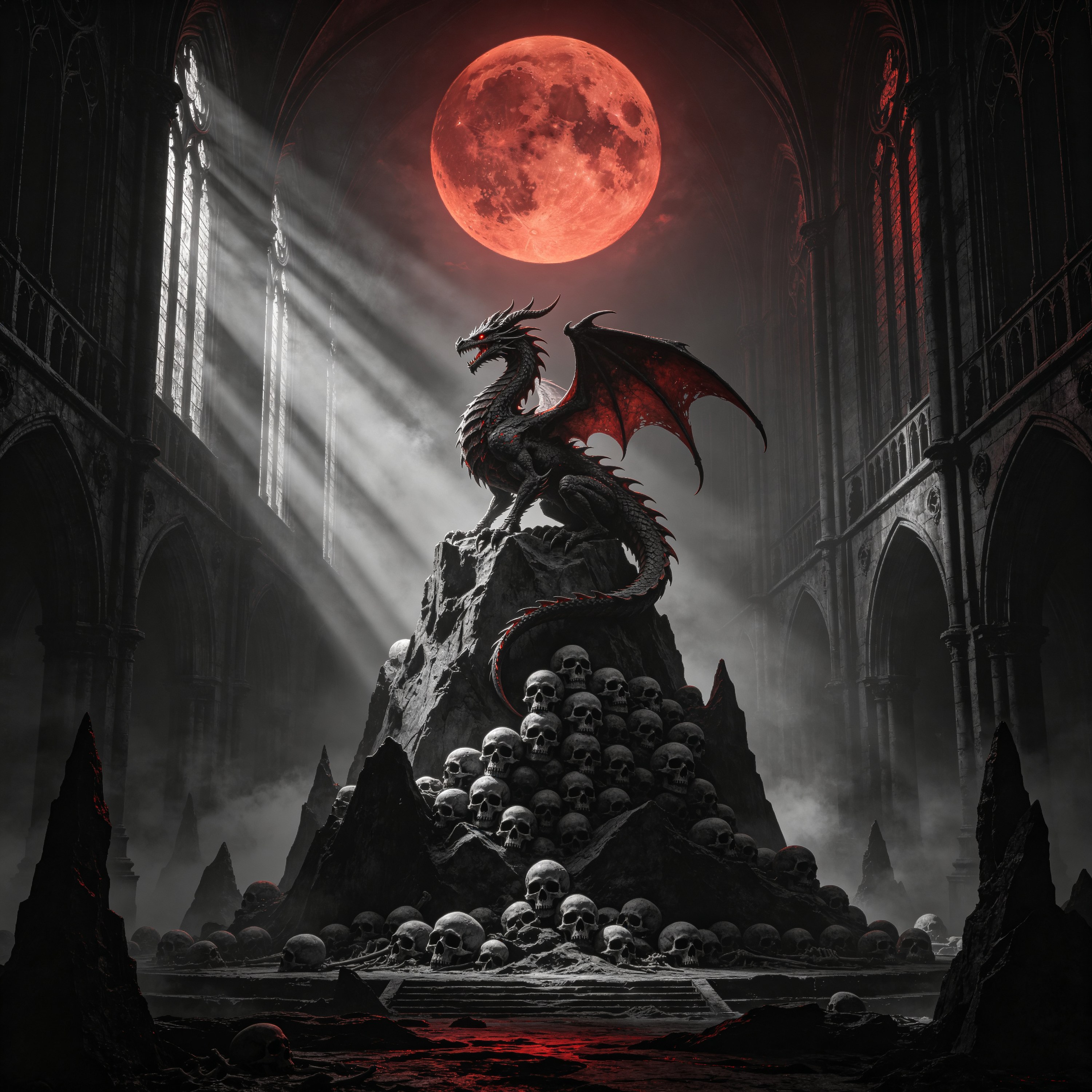 a dragon perched on