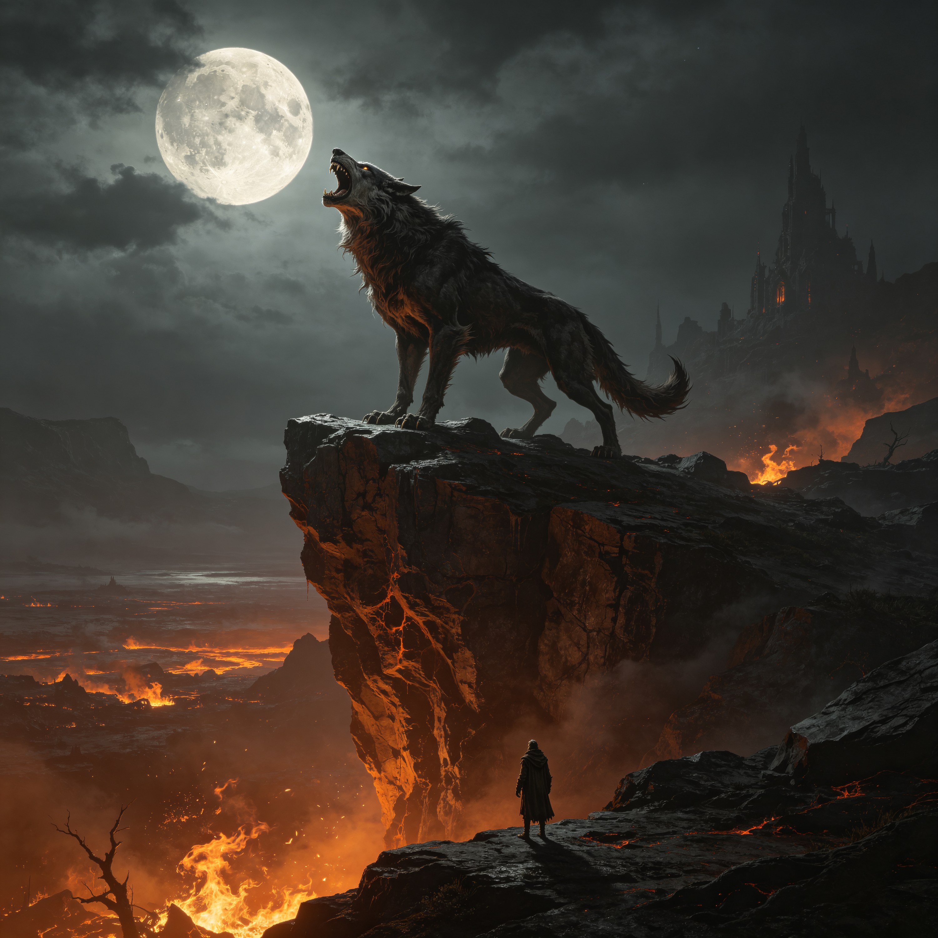 a werewolf howling a