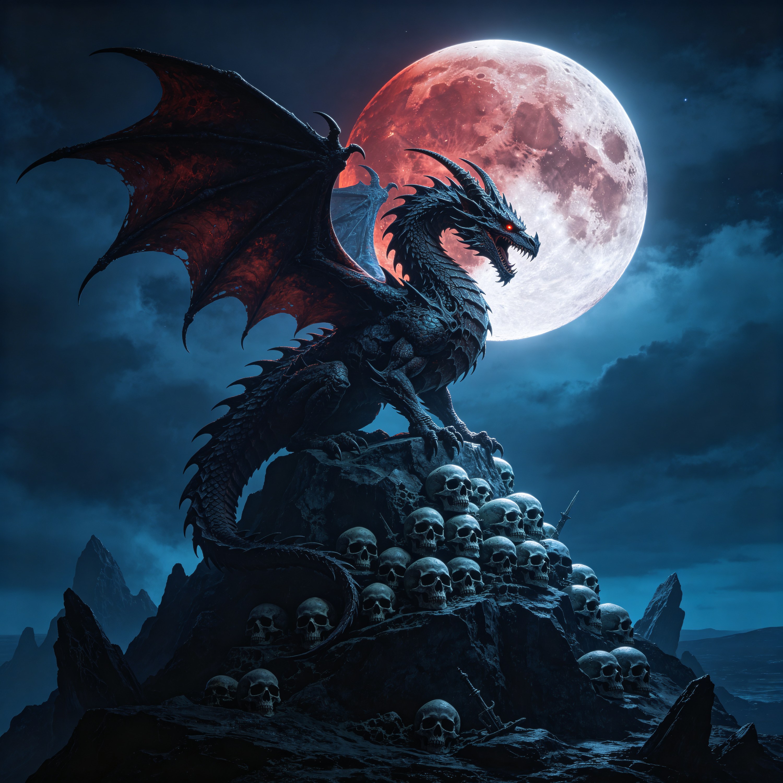 a dragon perched on
