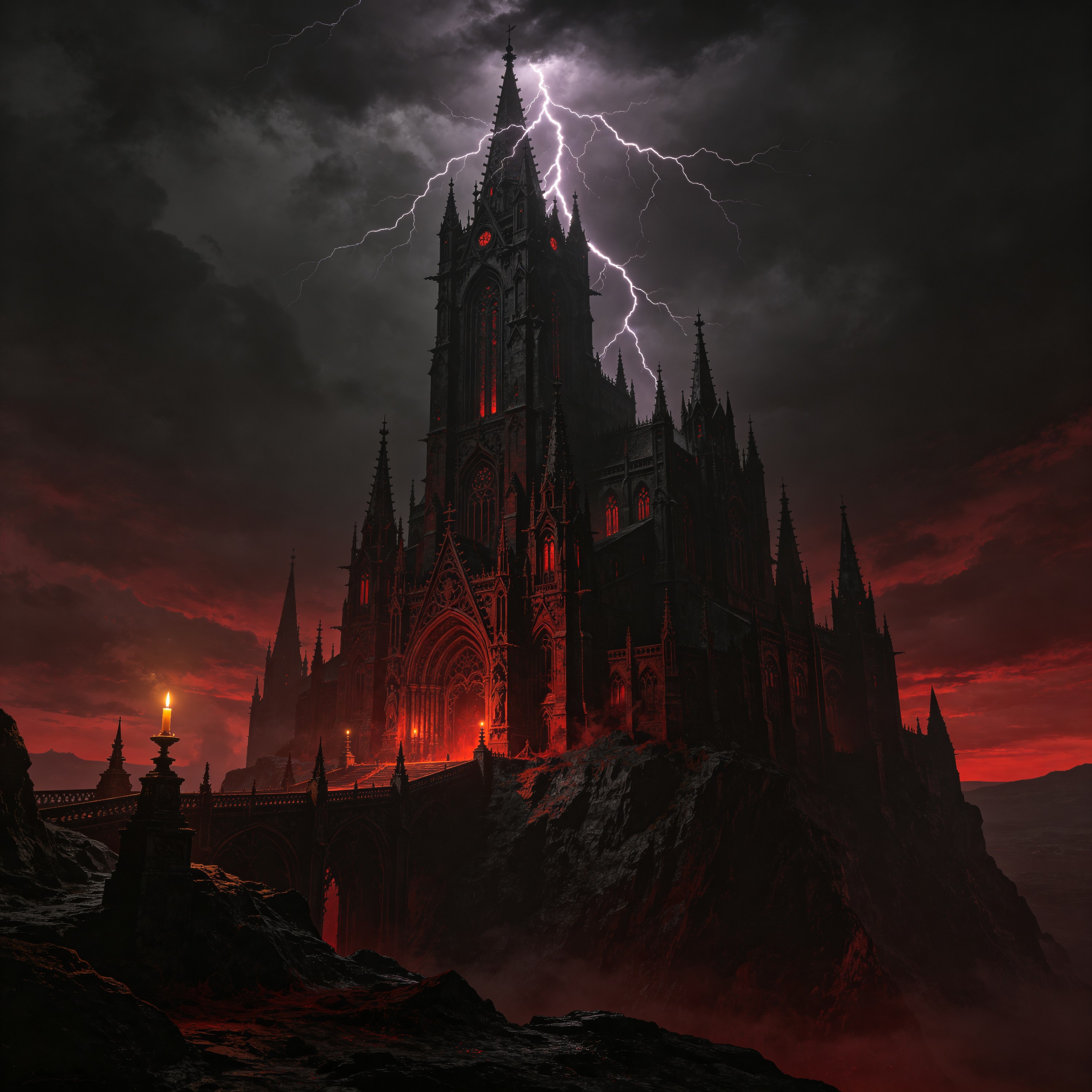 a gothic castle on a