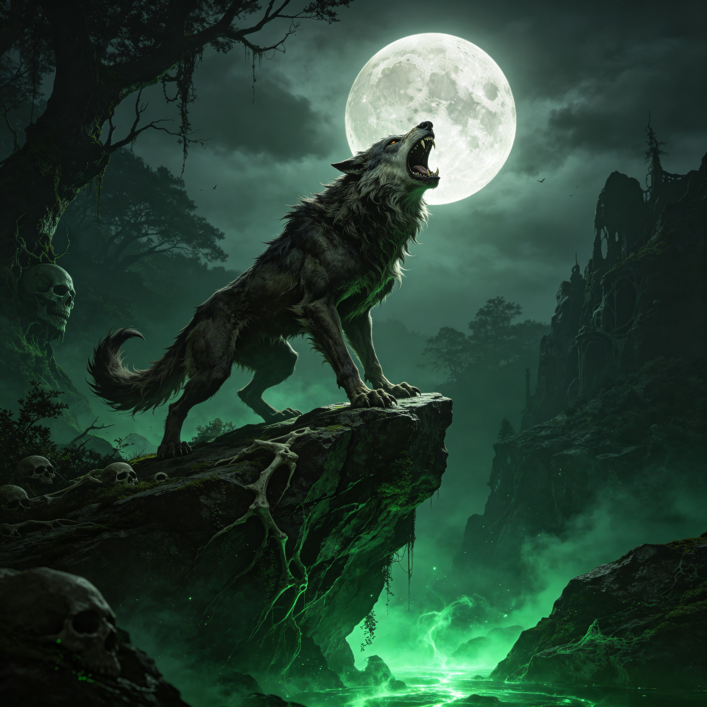 a werewolf howling a
