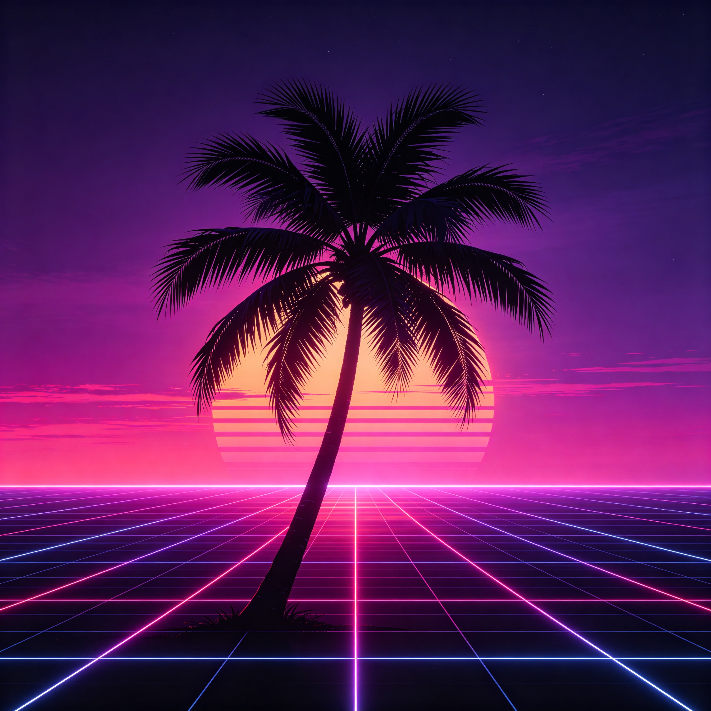 a palm tree silhouet