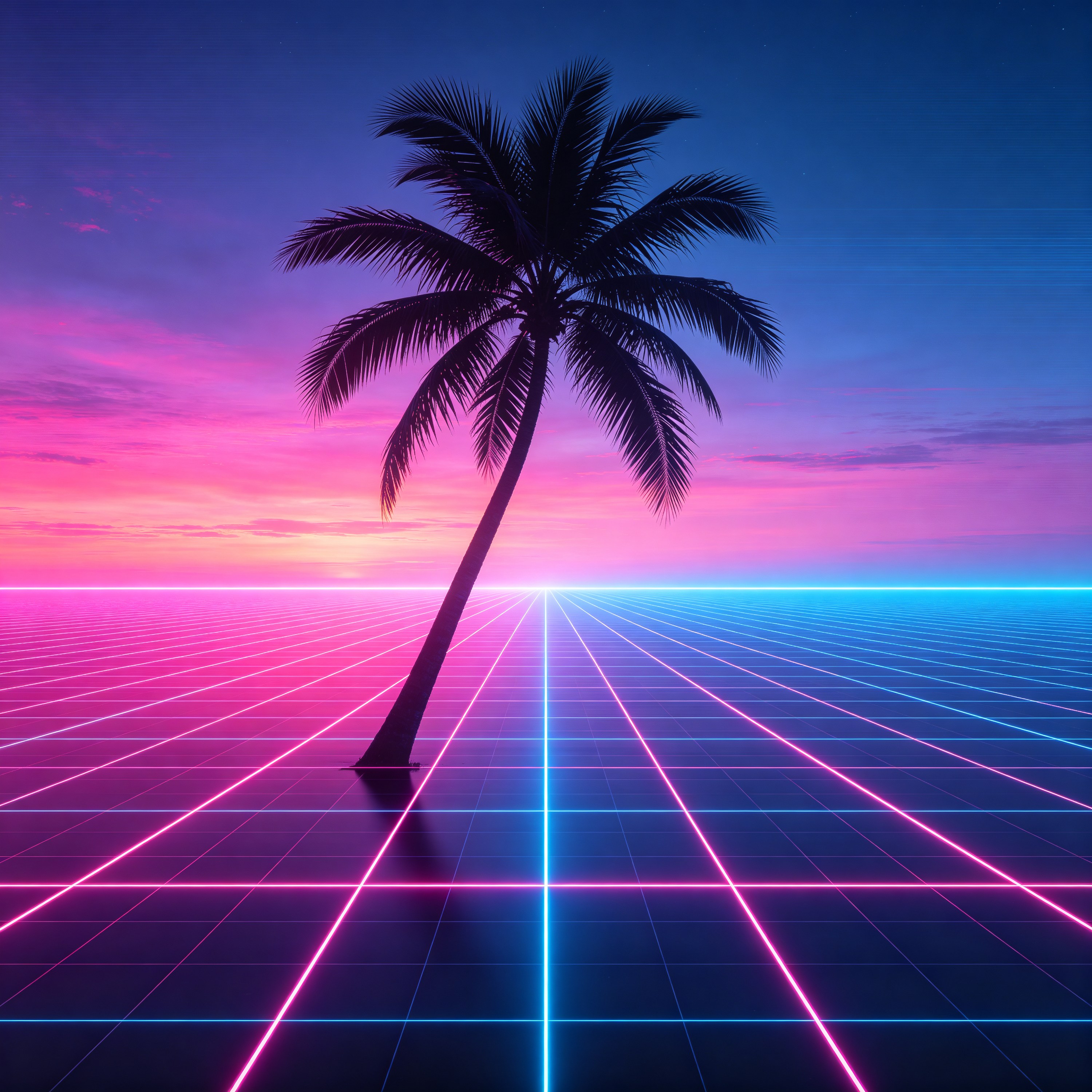 a palm tree silhouet