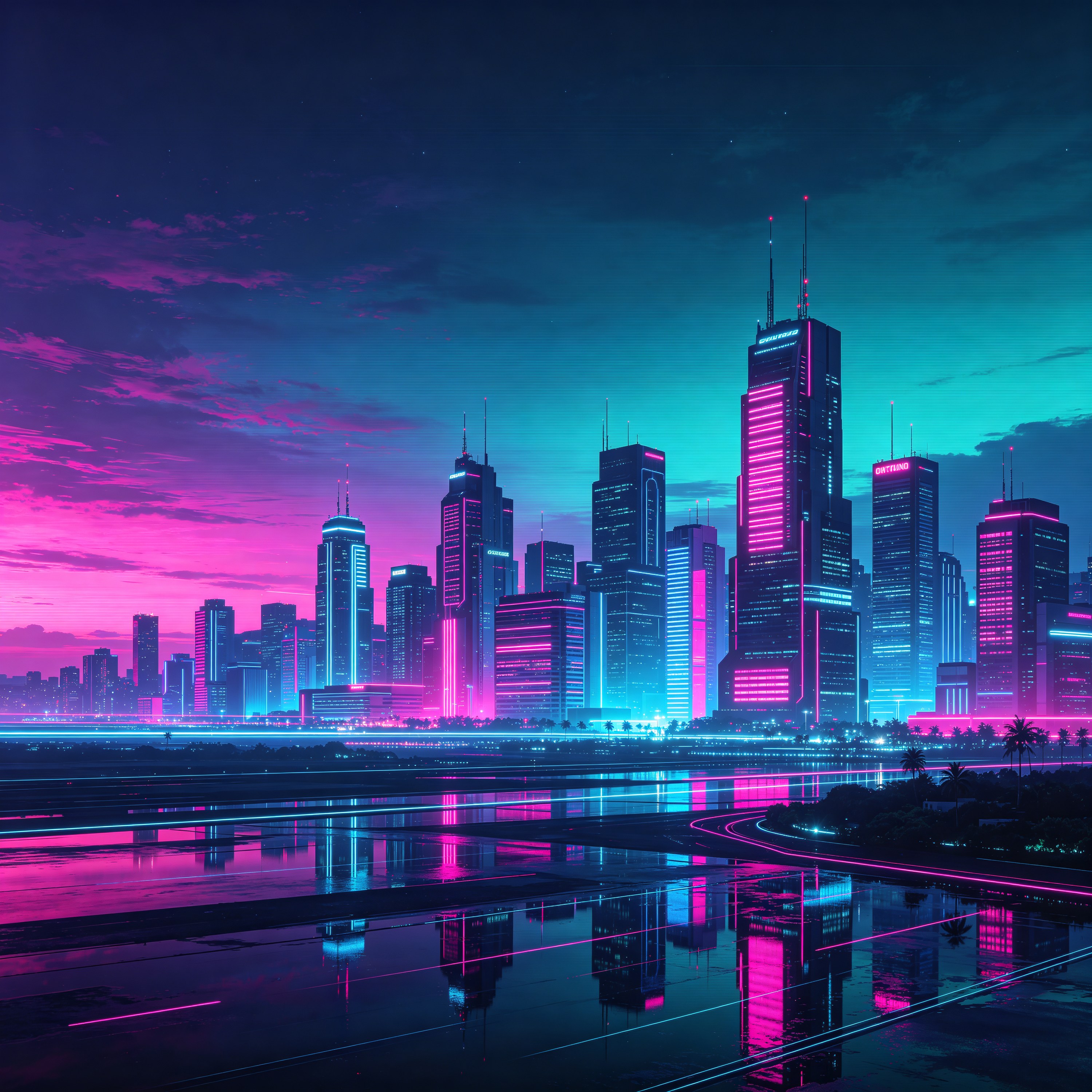 a futuristic city sk