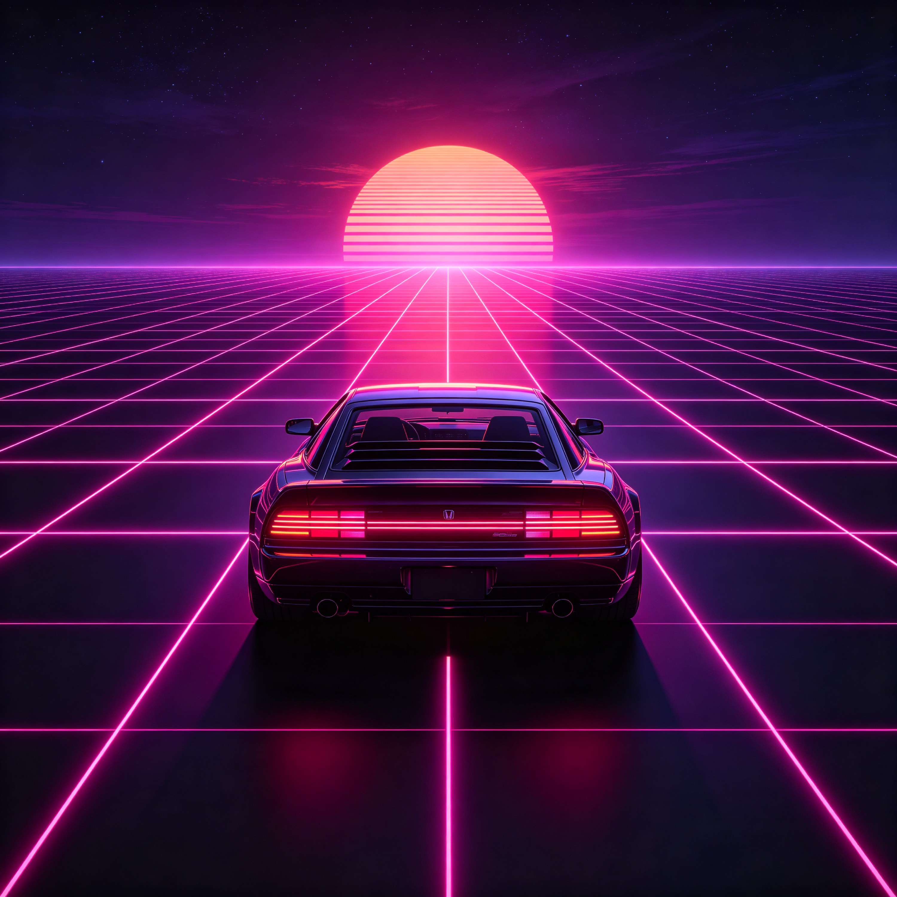 a retro sports car d