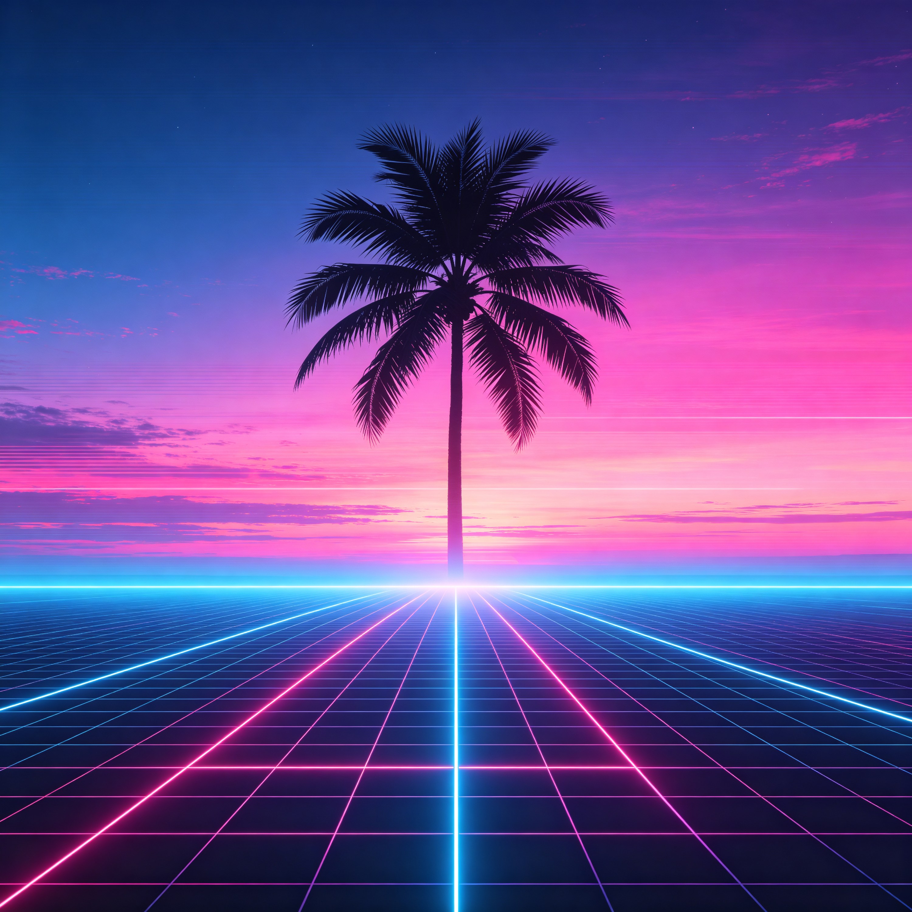 a palm tree silhouet