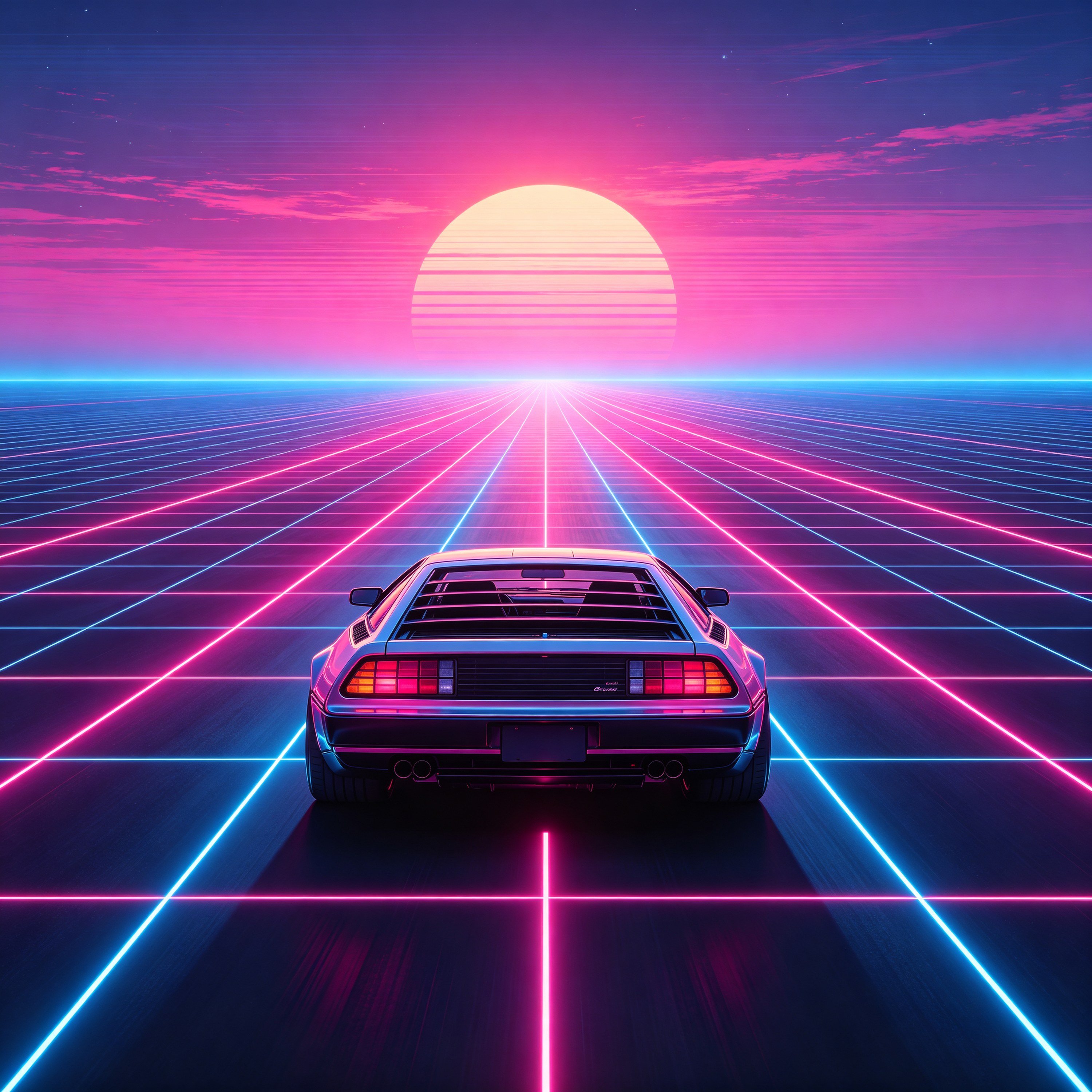 a retro sports car d