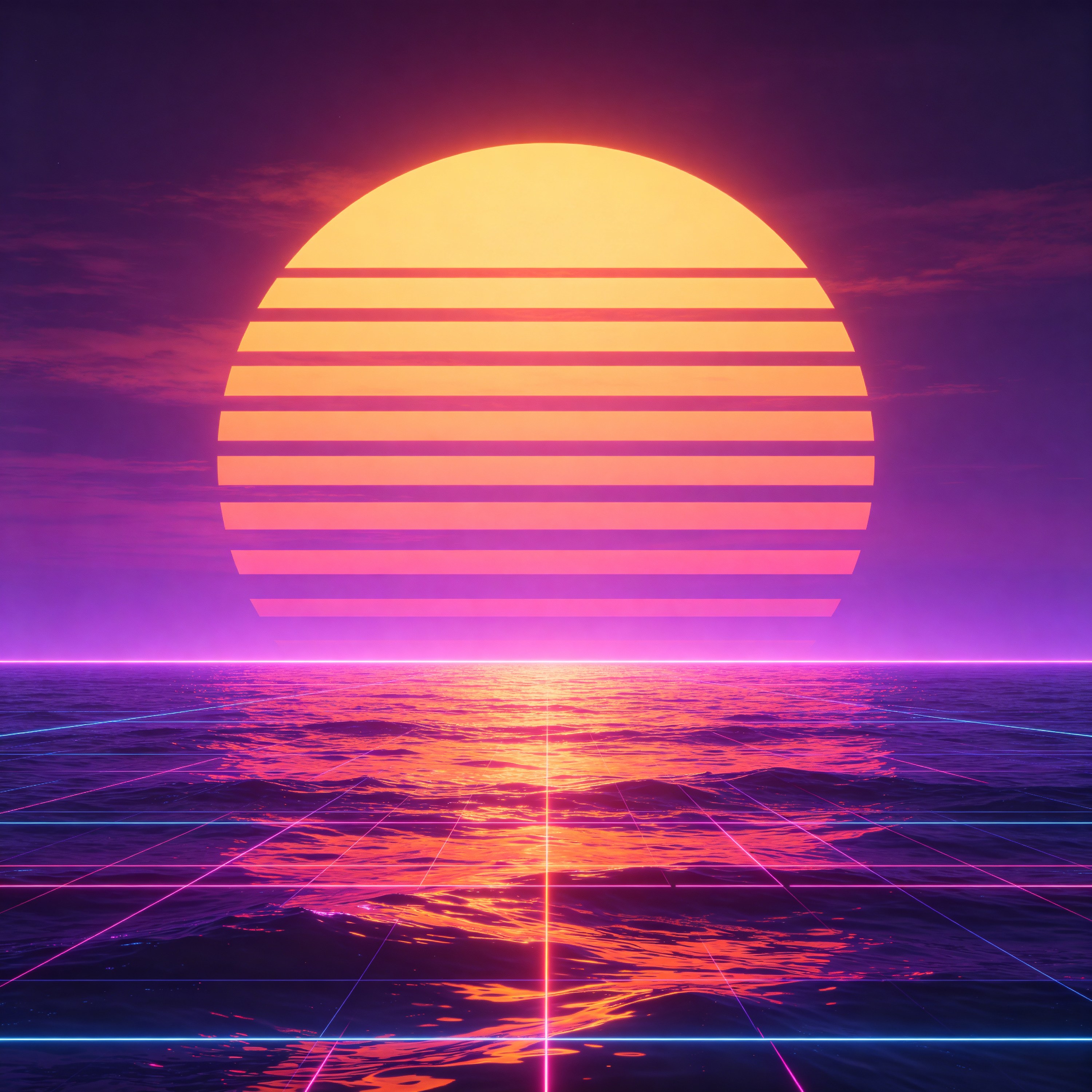 a giant retro sun