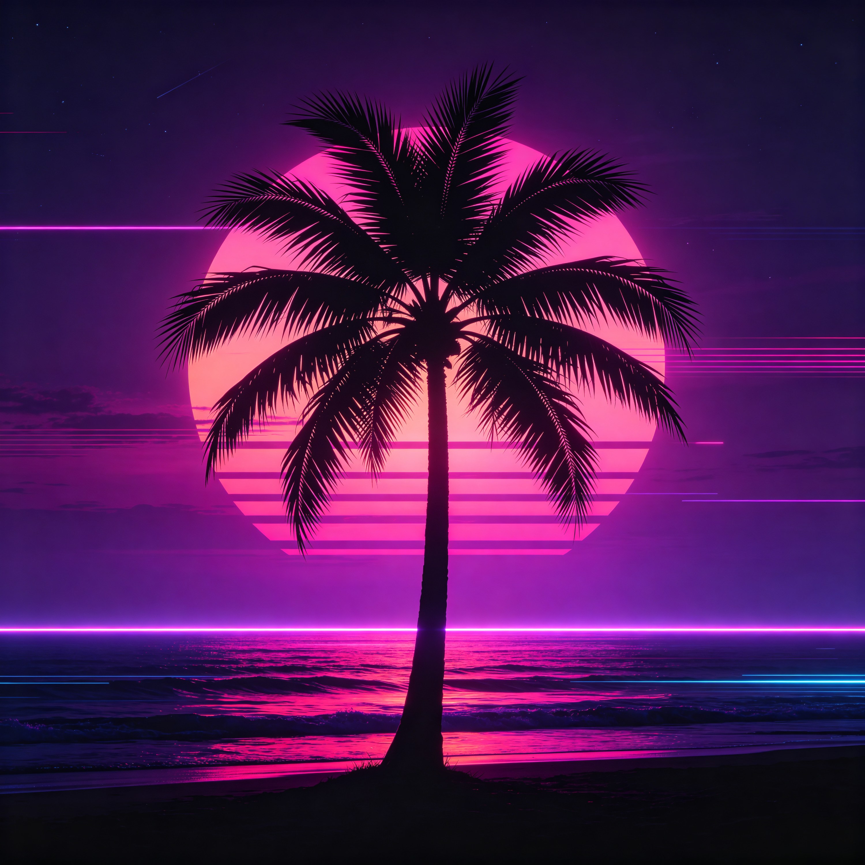 a palm tree silhouet