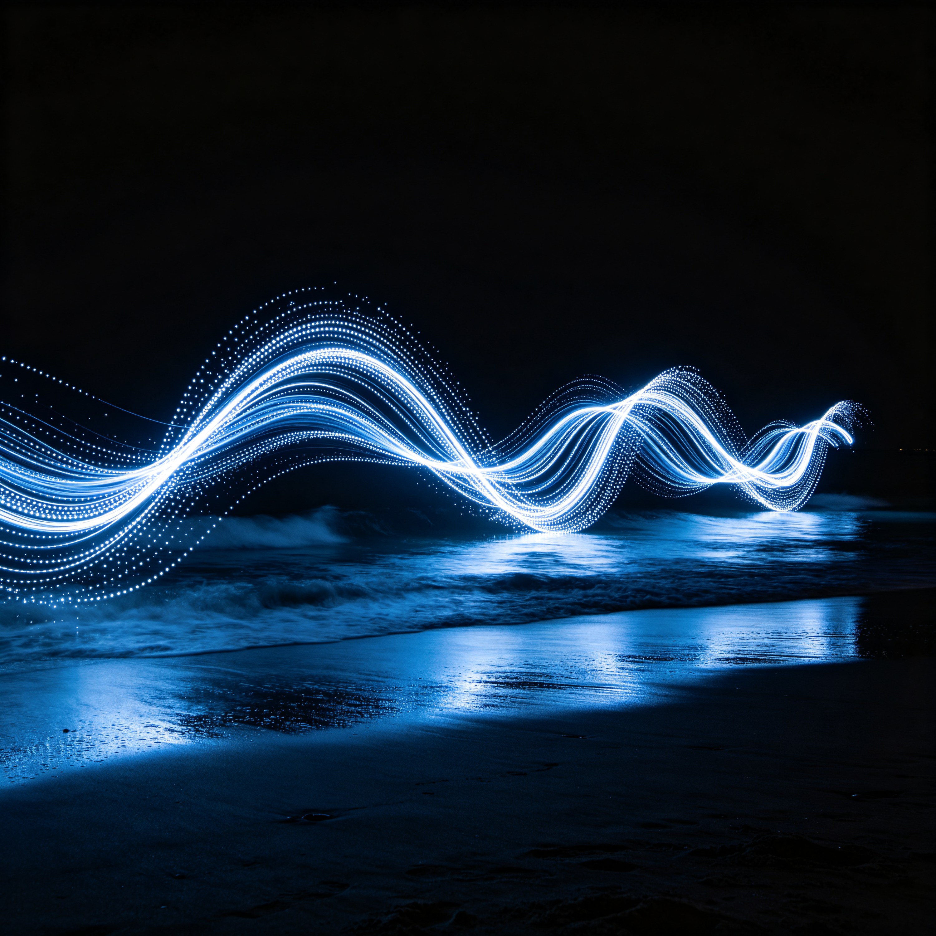 light painting of wa