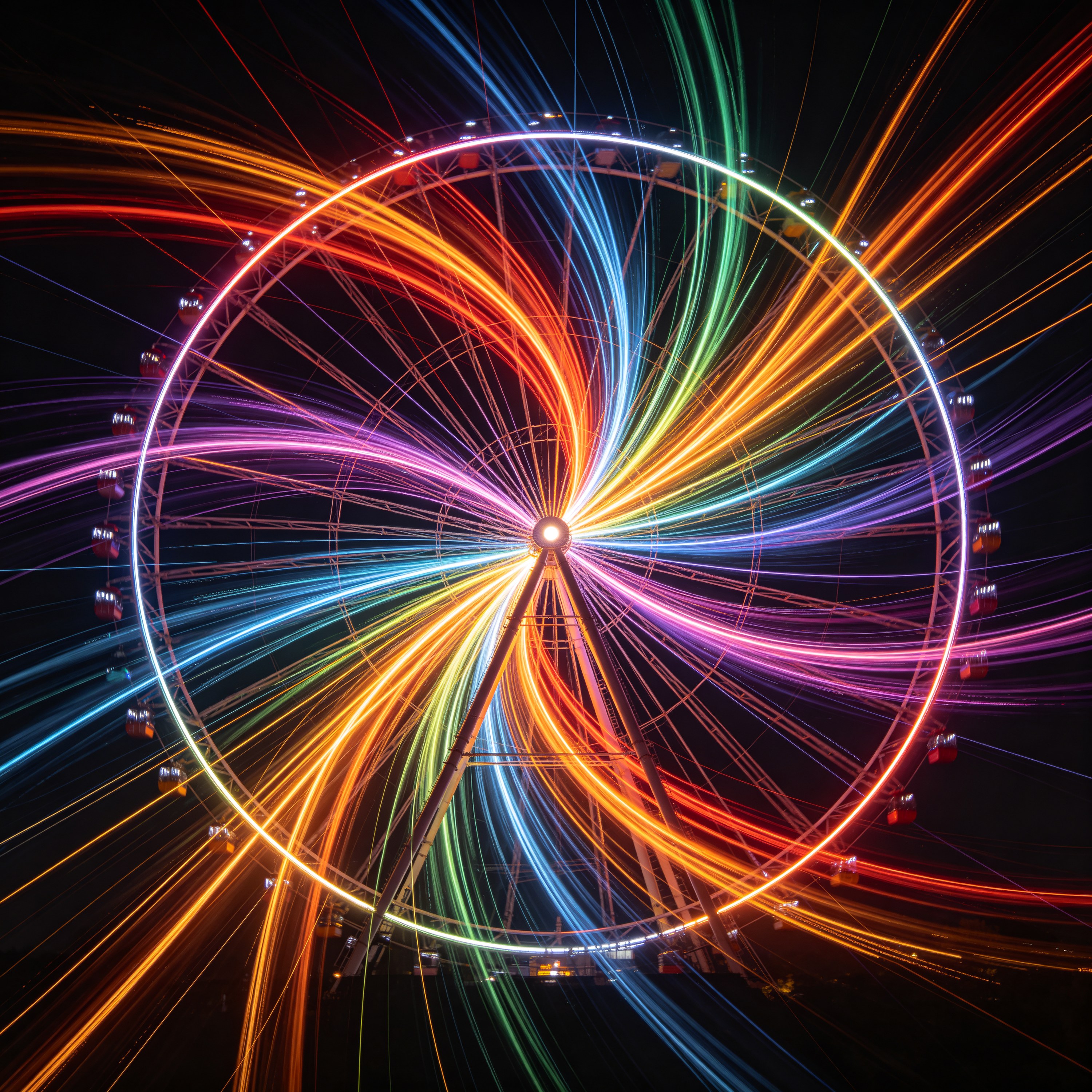 light trails from a