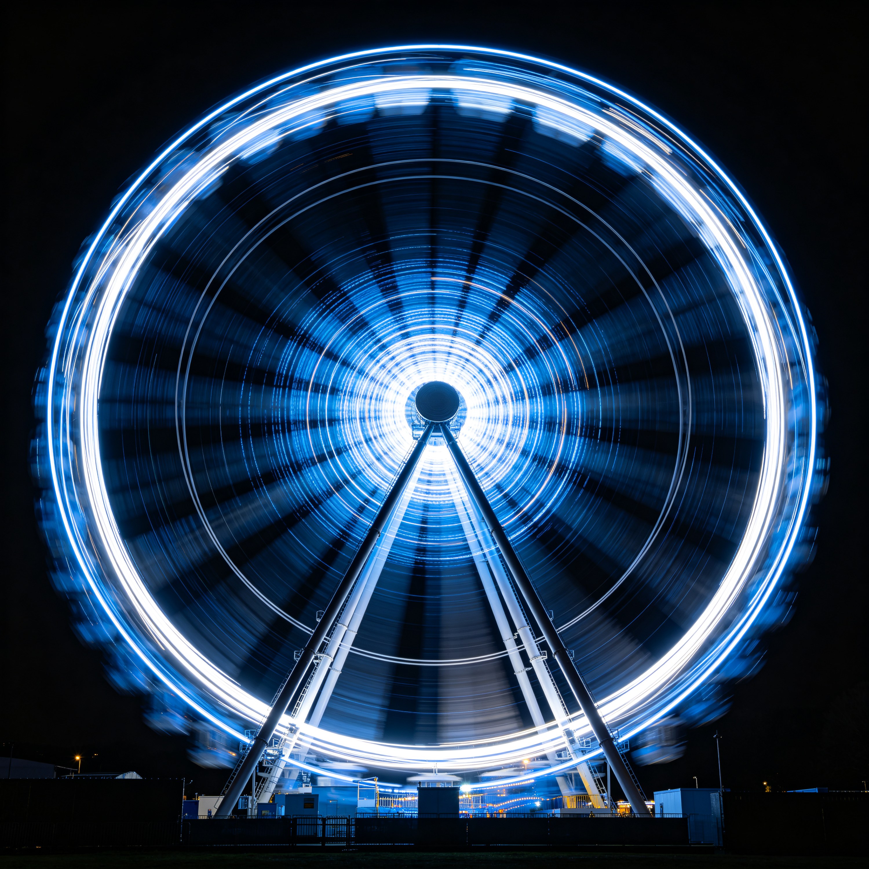 light trails from a