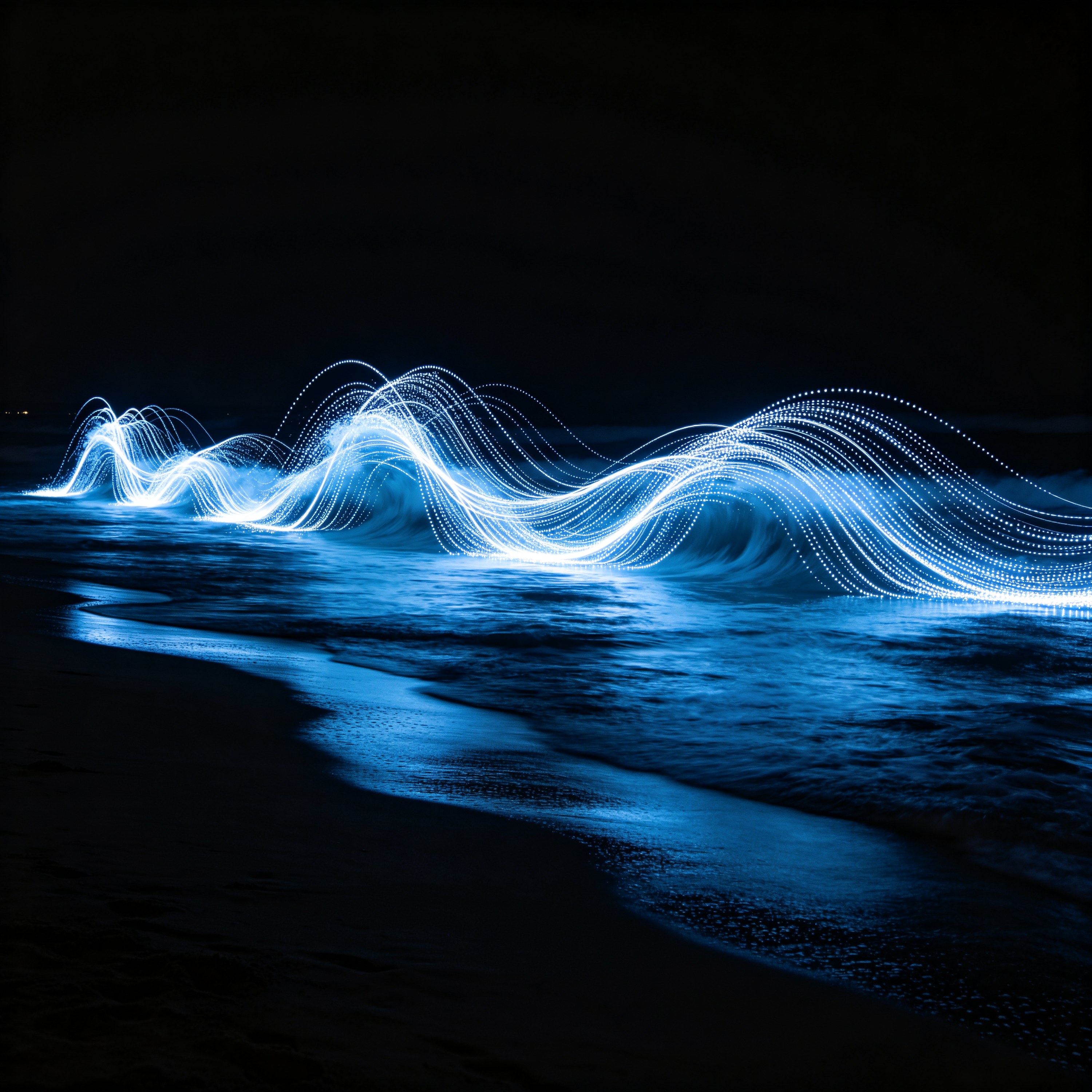 light painting of wa