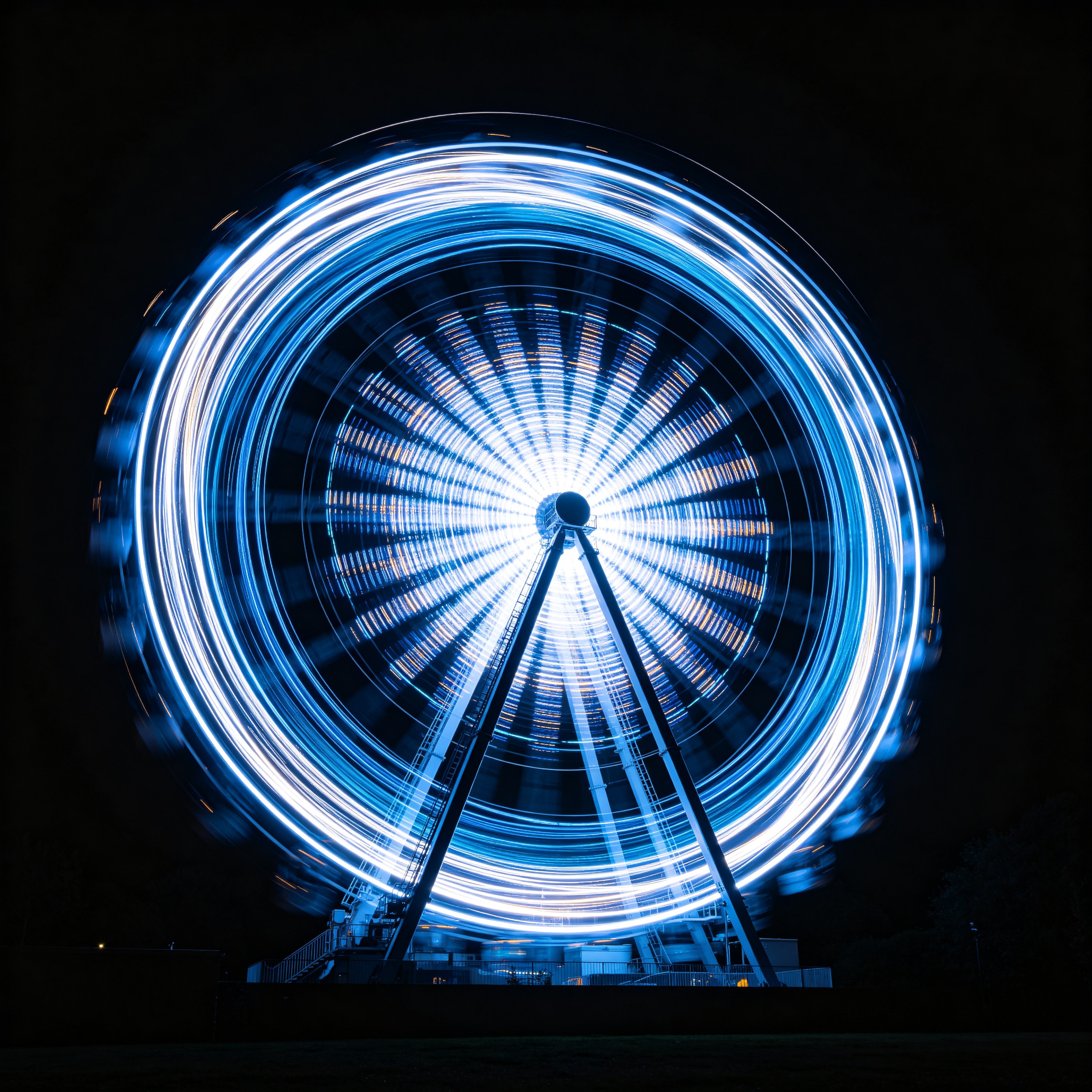 light trails from a