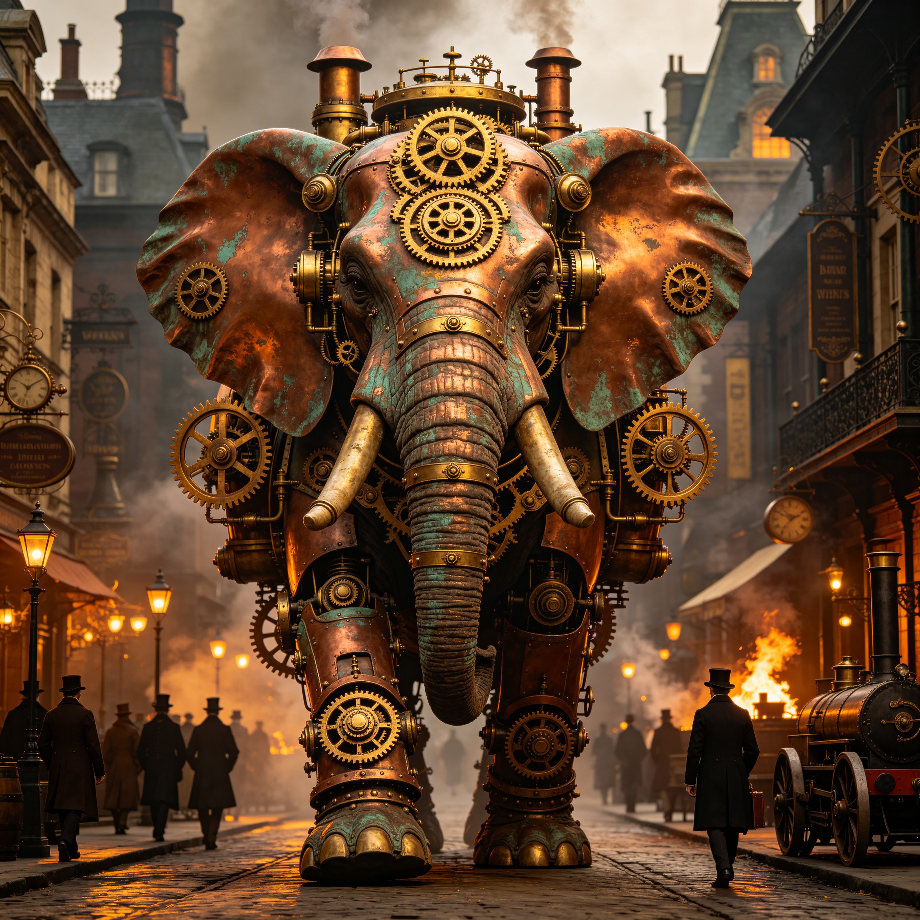 a giant steam-powere