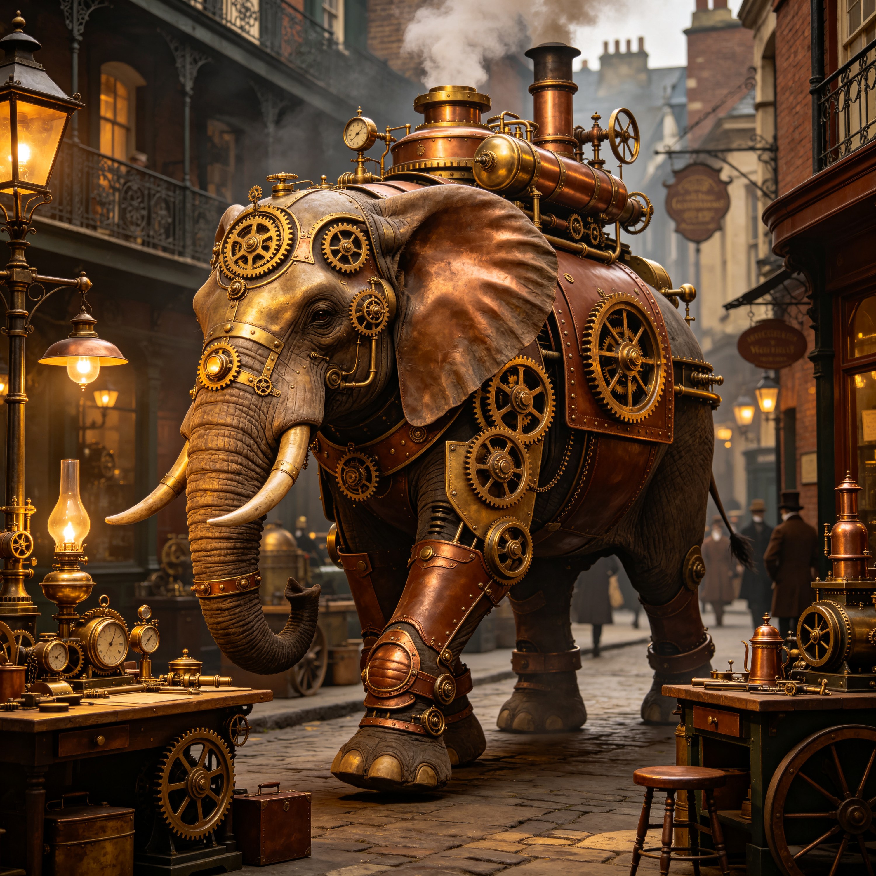 a giant steam-powere