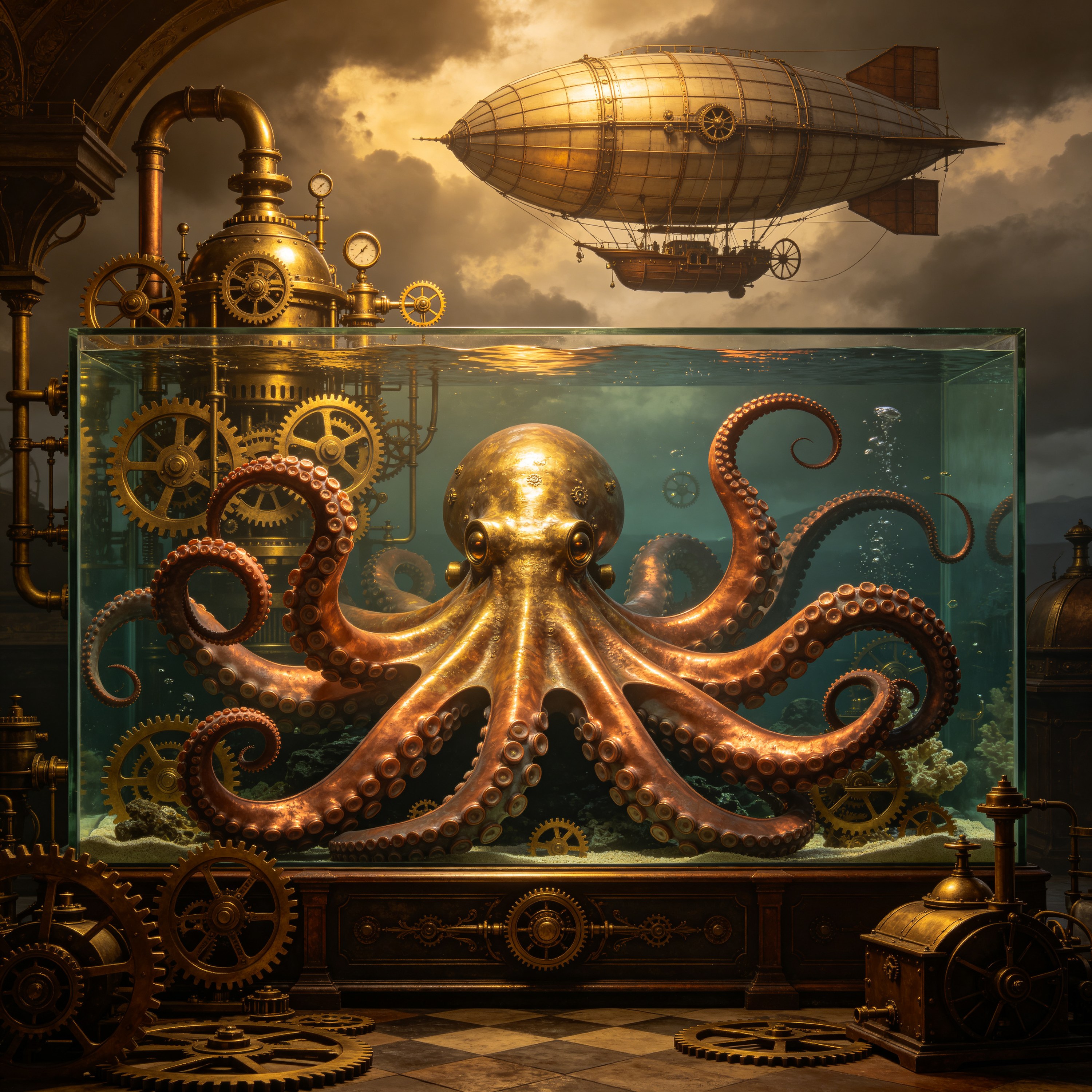 a mechanical octopus