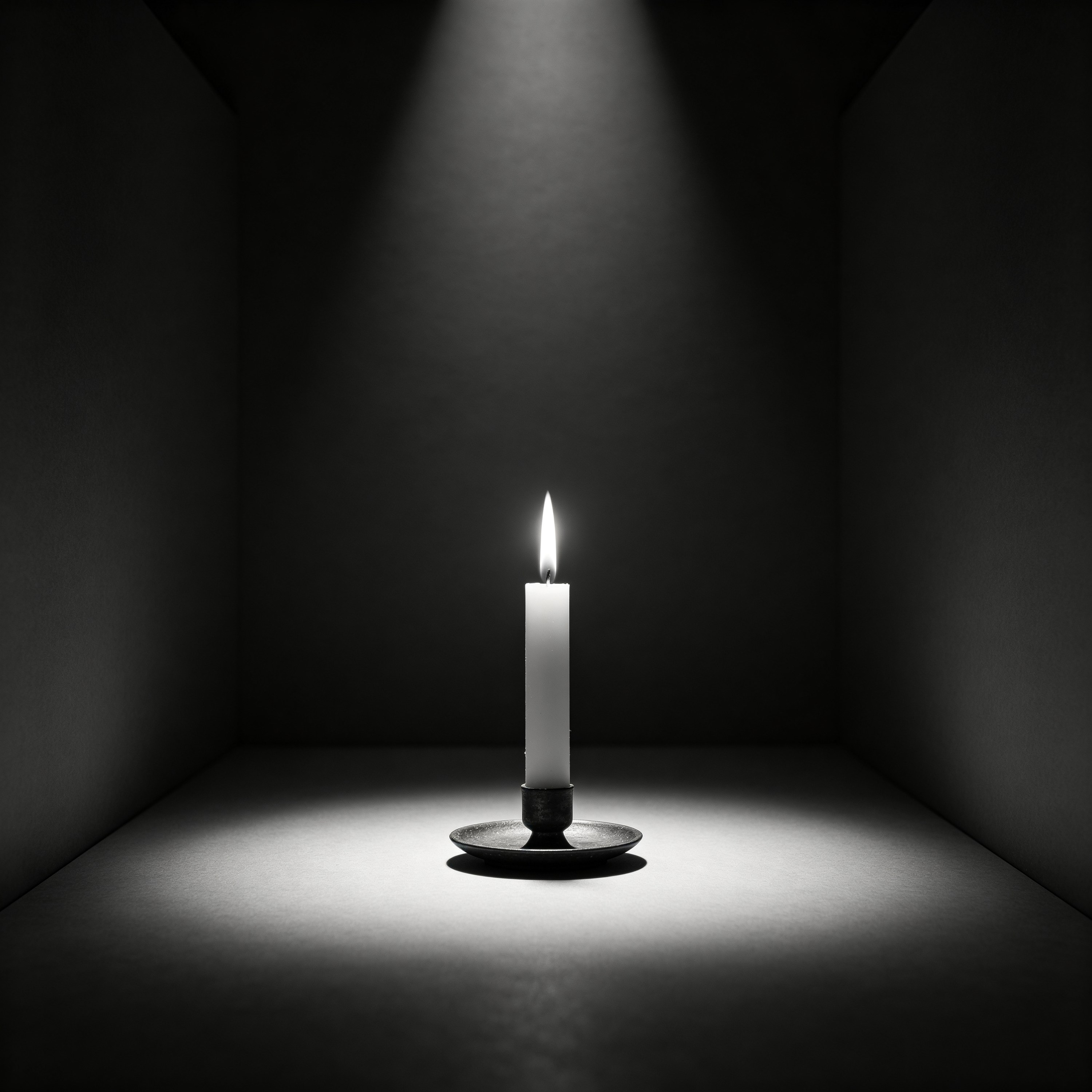 a single candle burn