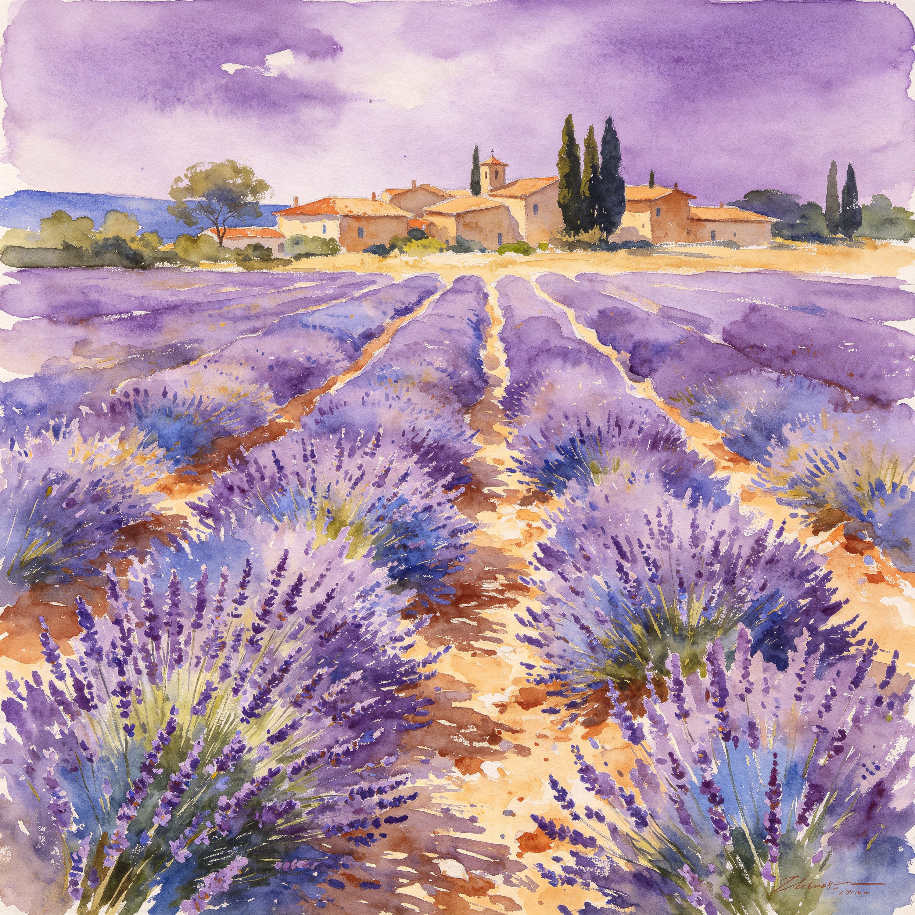 loose watercolor of