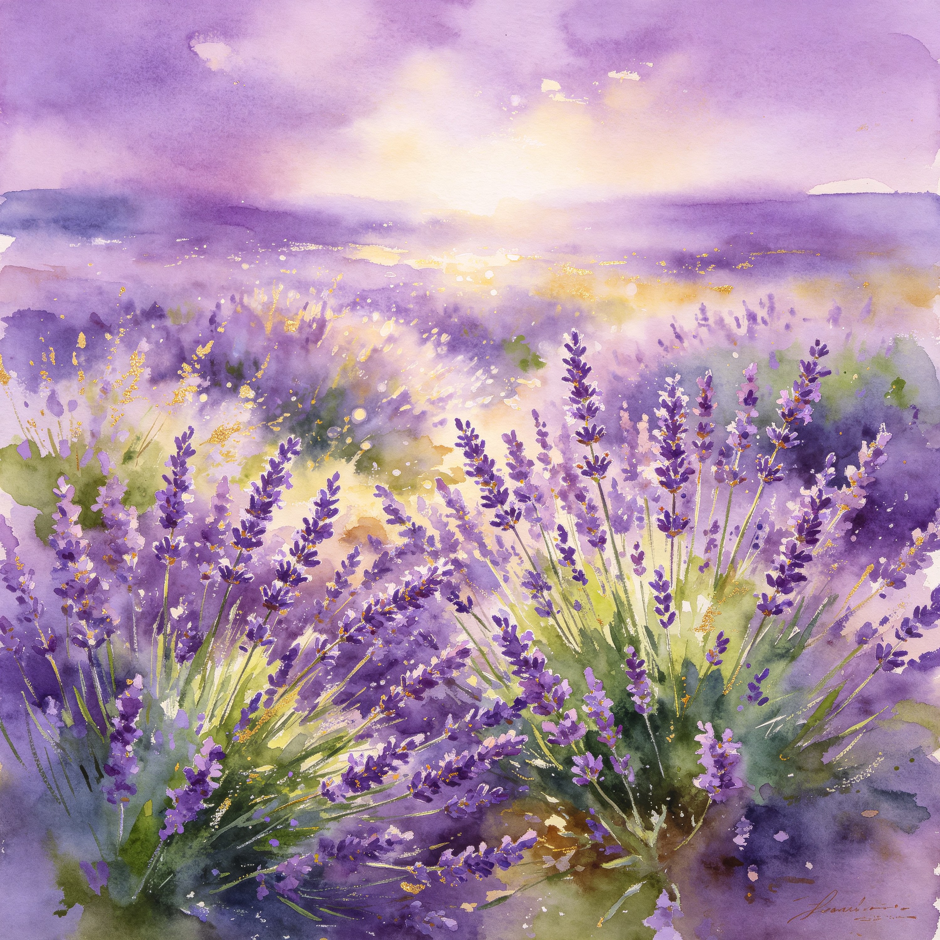 loose watercolor of