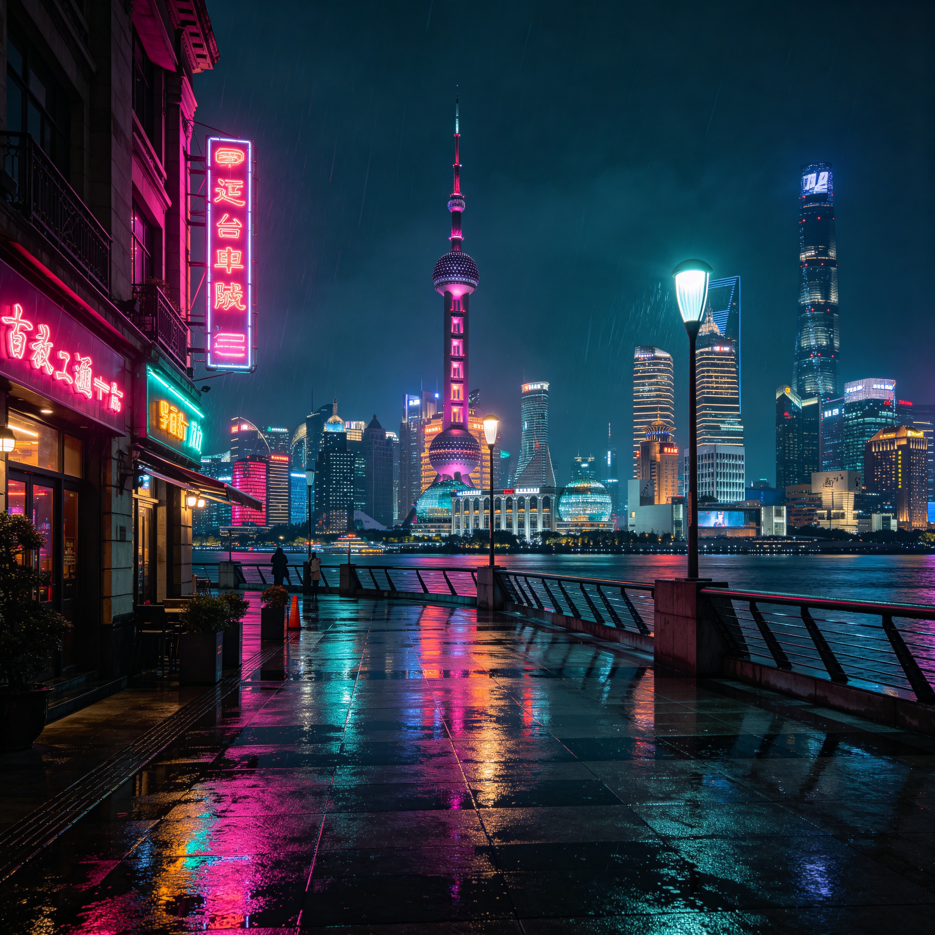 Shanghai skyline at