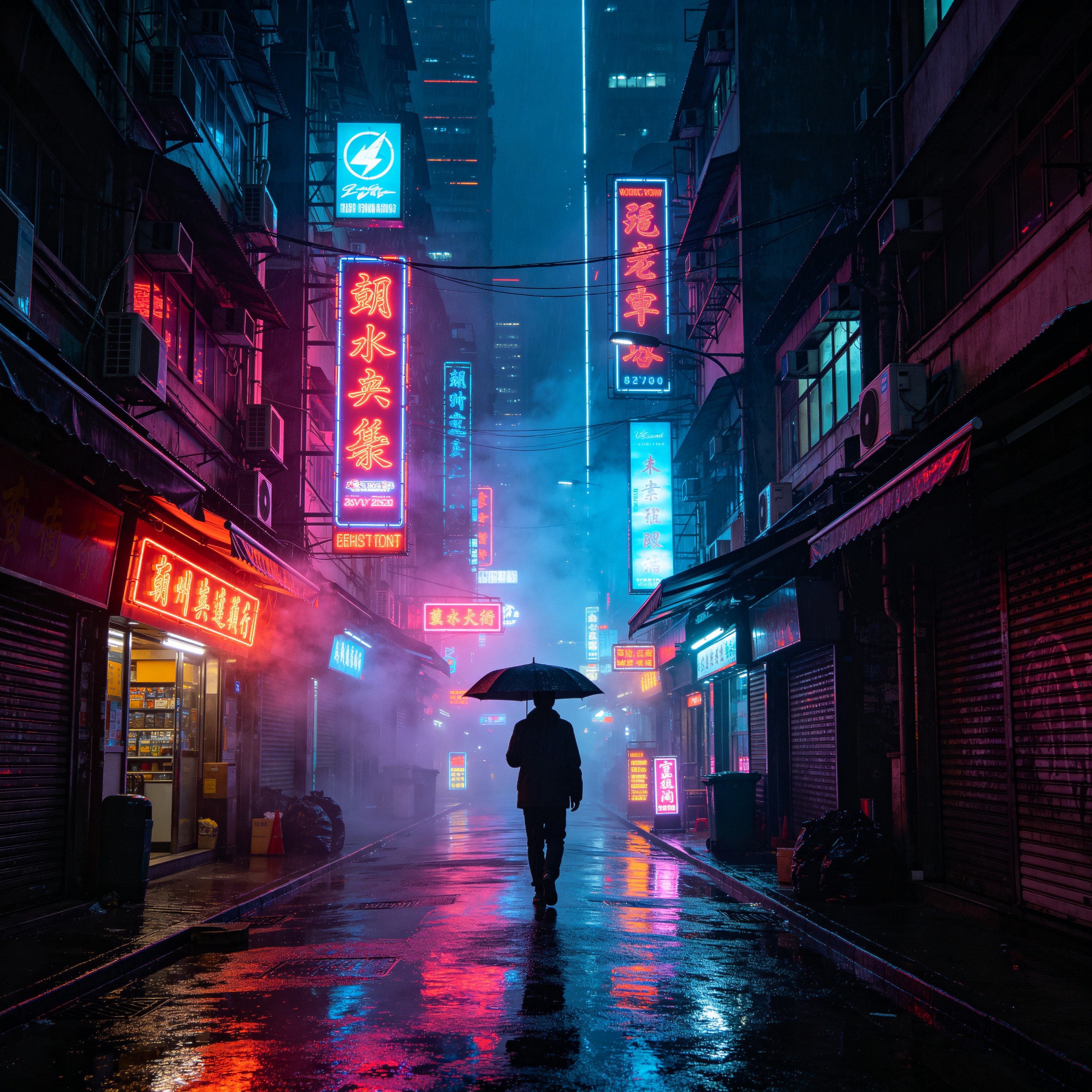 a lone figure