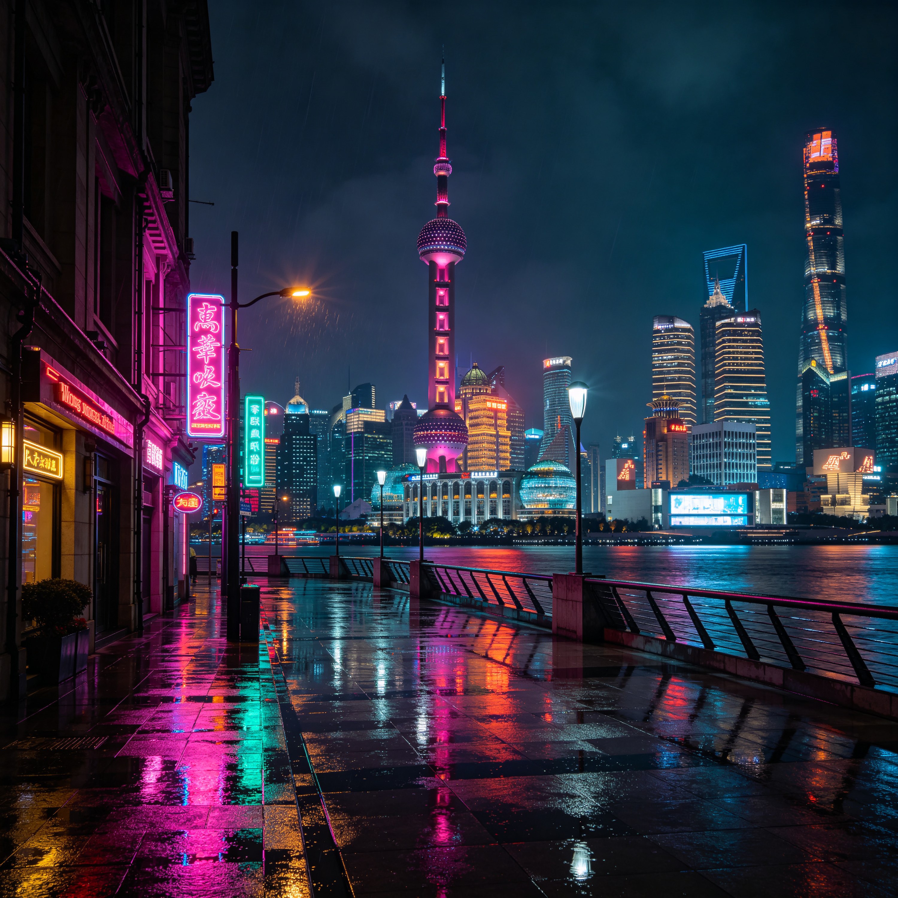 Shanghai skyline at