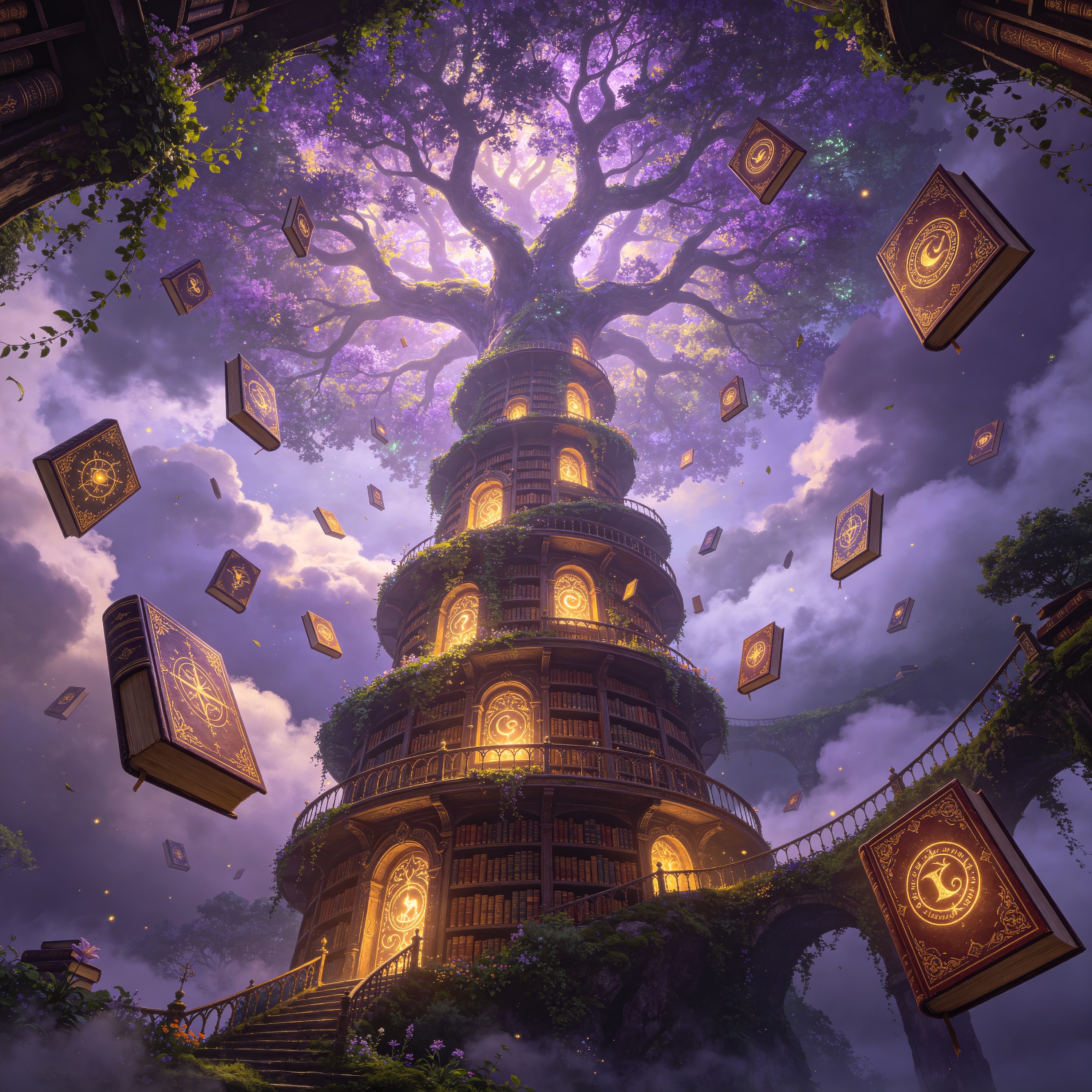 a magical library