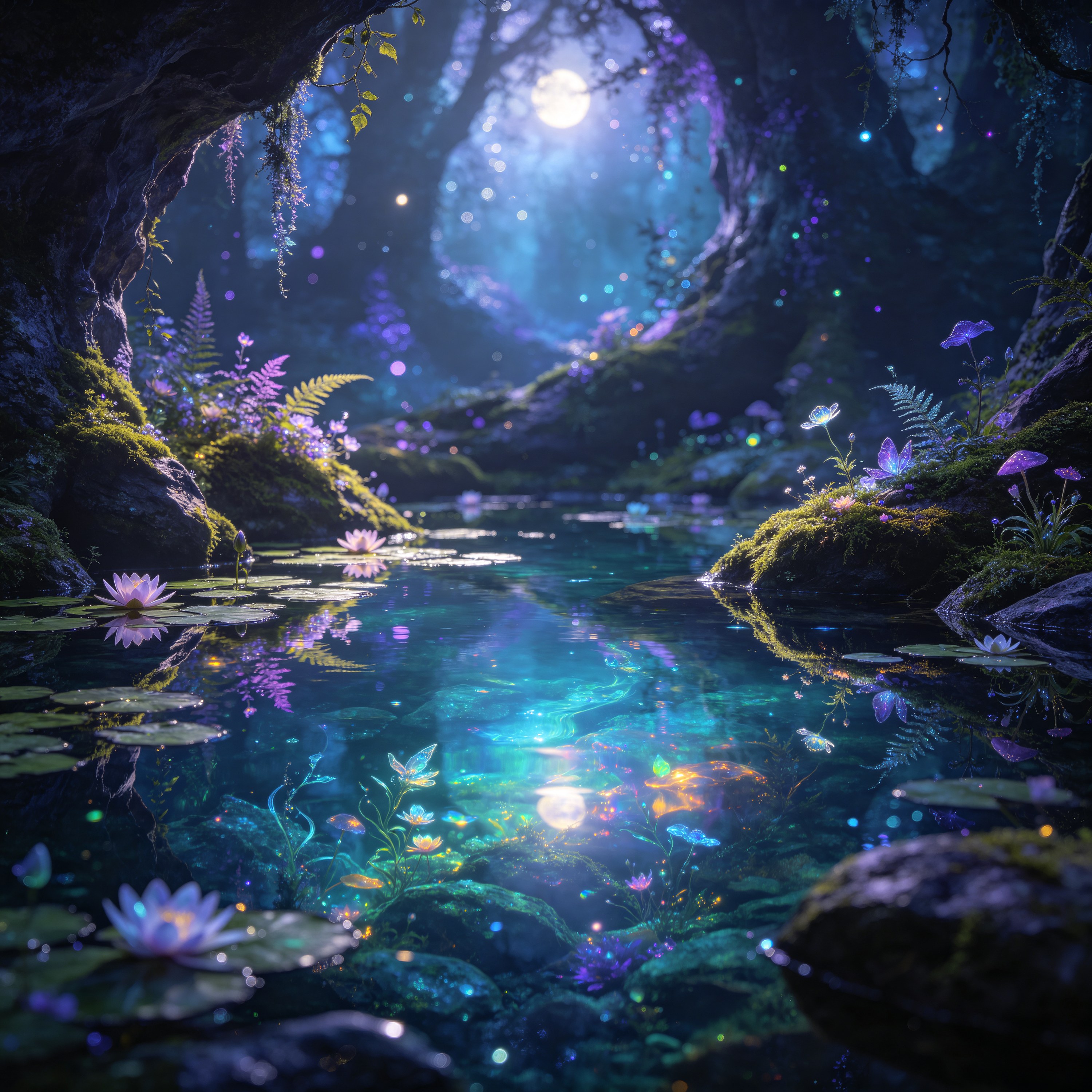 a mystical forest po