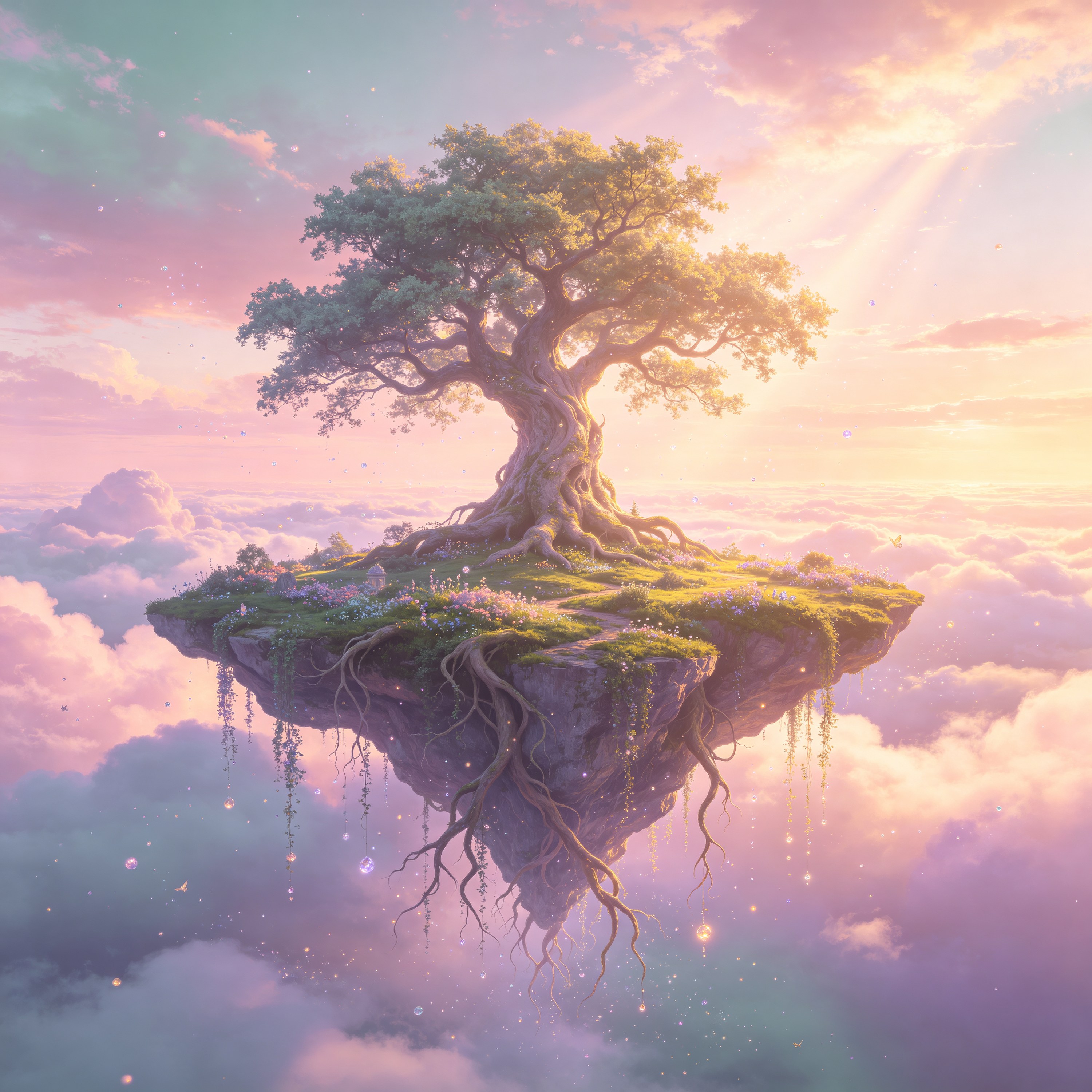 a floating island