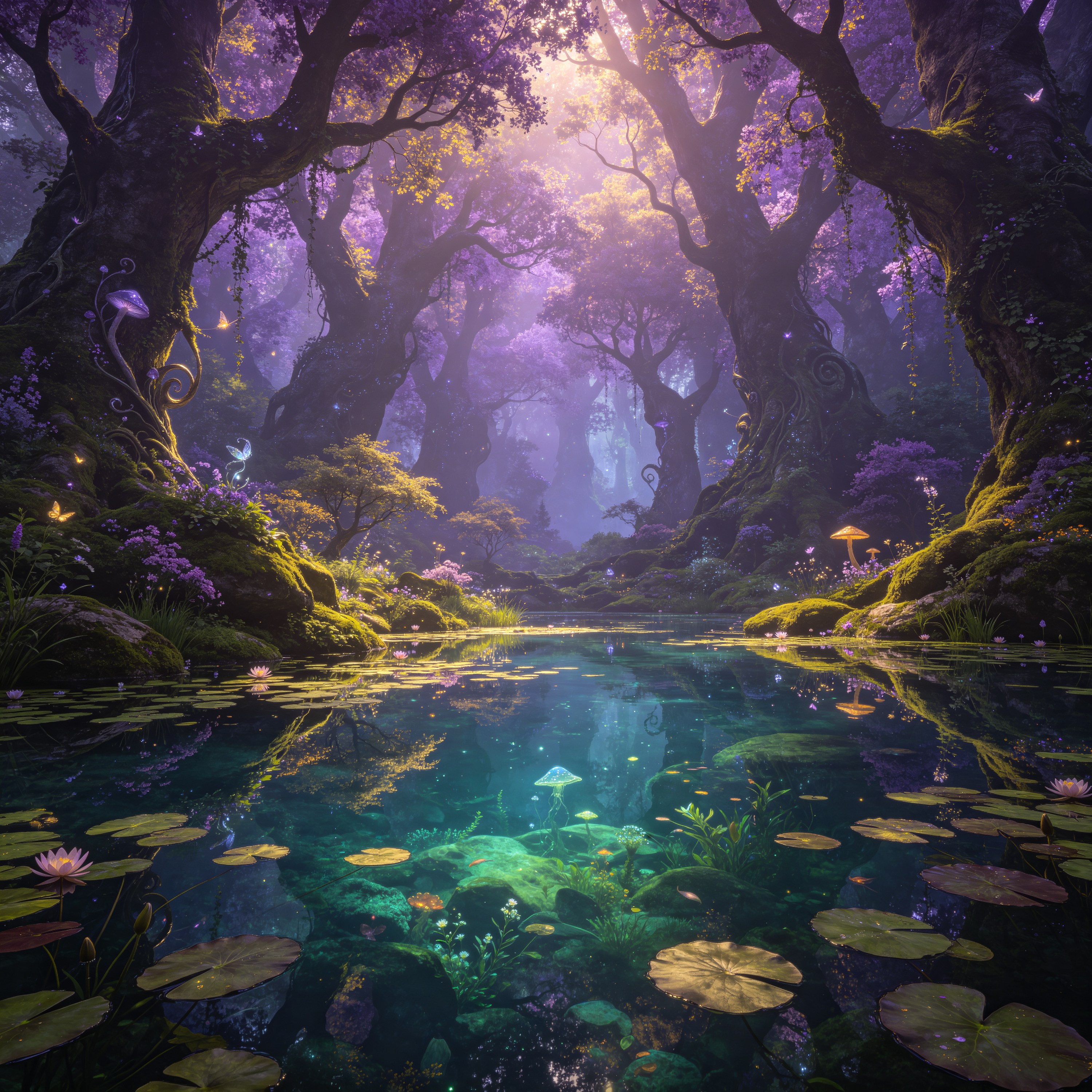 a mystical forest po